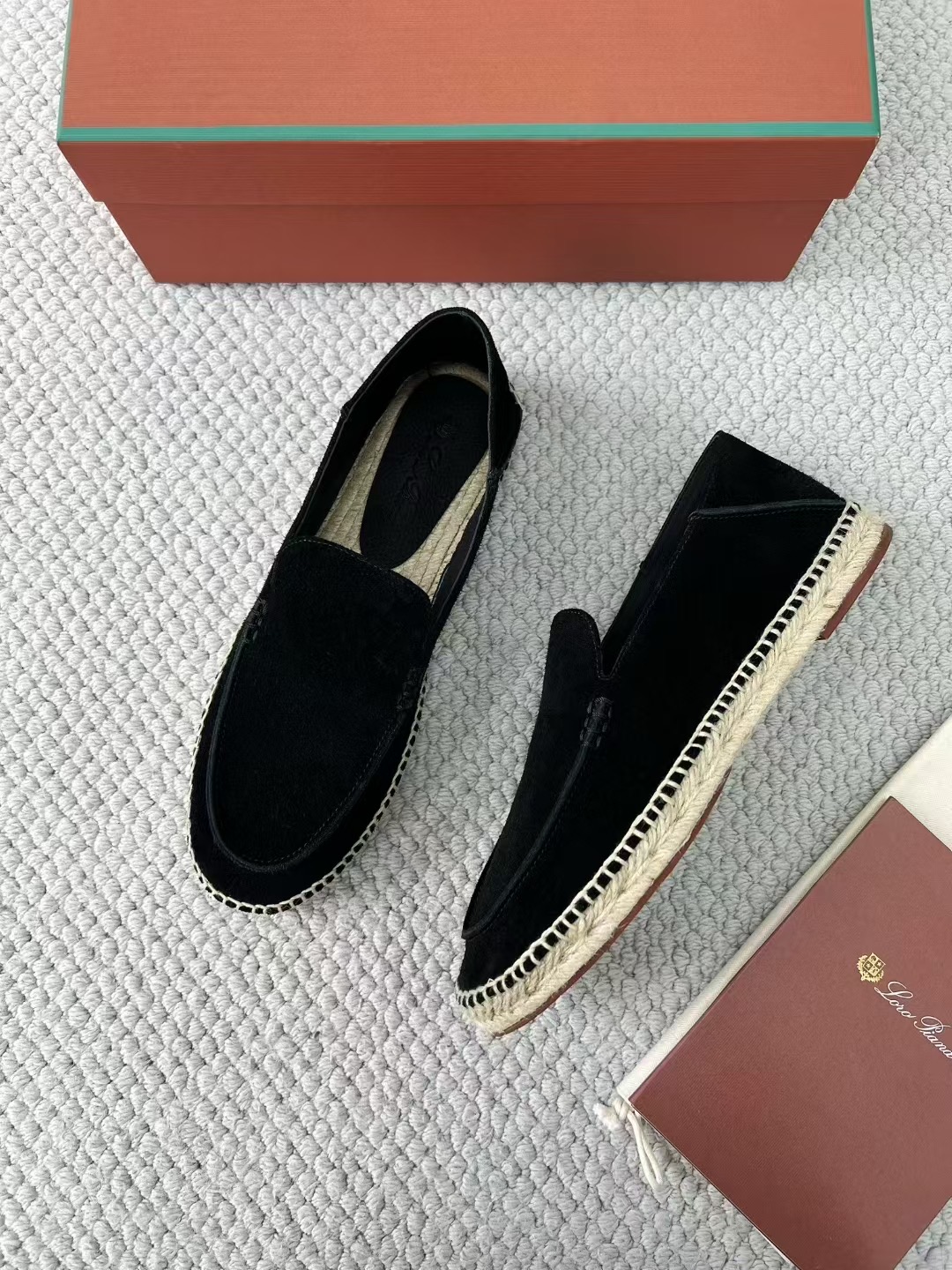 Loro Piana Summer Walk — Low-Top Suede Espadrilles — Men's Comfortable Casual Footwear