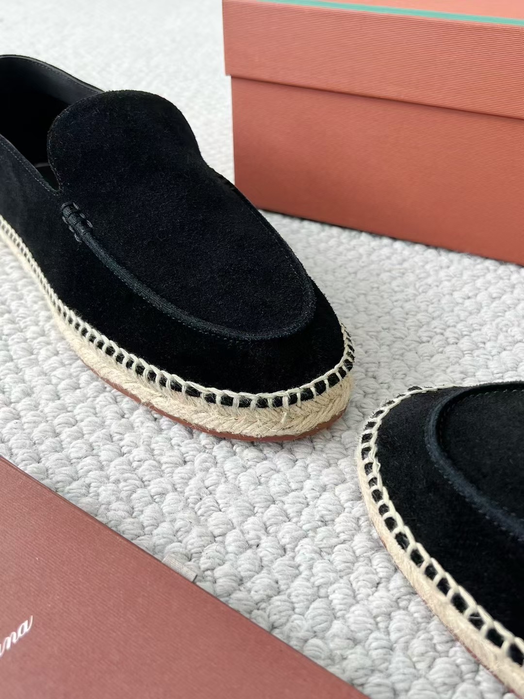 Loro Piana Summer Walk — Low-Top Suede Espadrilles — Men's Comfortable Casual Footwear