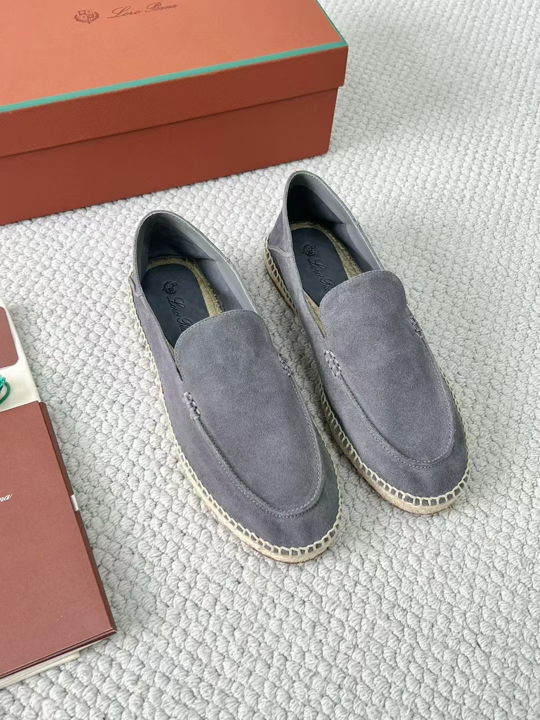 Loro Piana Summer Walk — Low-Top Suede Espadrilles — Men's Comfortable Casual Footwear
