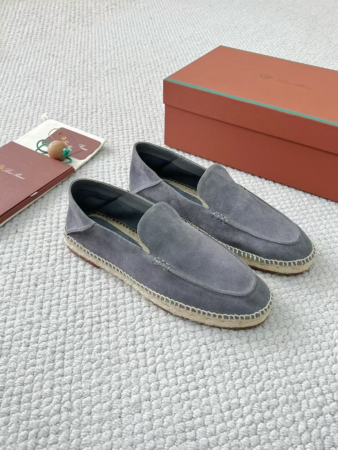 Loro Piana Summer Walk — Low-Top Suede Espadrilles — Men's Comfortable Casual Footwear