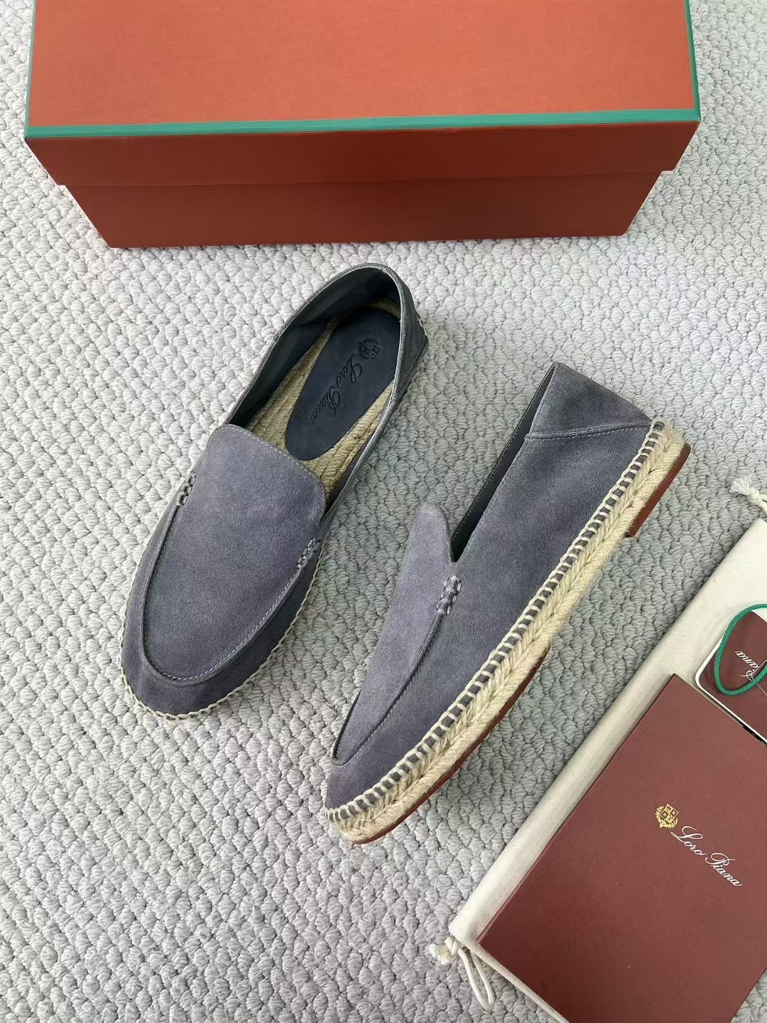 Loro Piana Summer Walk — Low-Top Suede Espadrilles — Men's Comfortable Casual Footwear