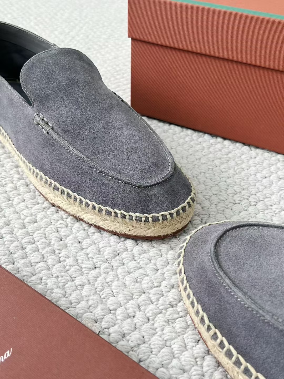 Loro Piana Summer Walk — Low-Top Suede Espadrilles — Men's Comfortable Casual Footwear