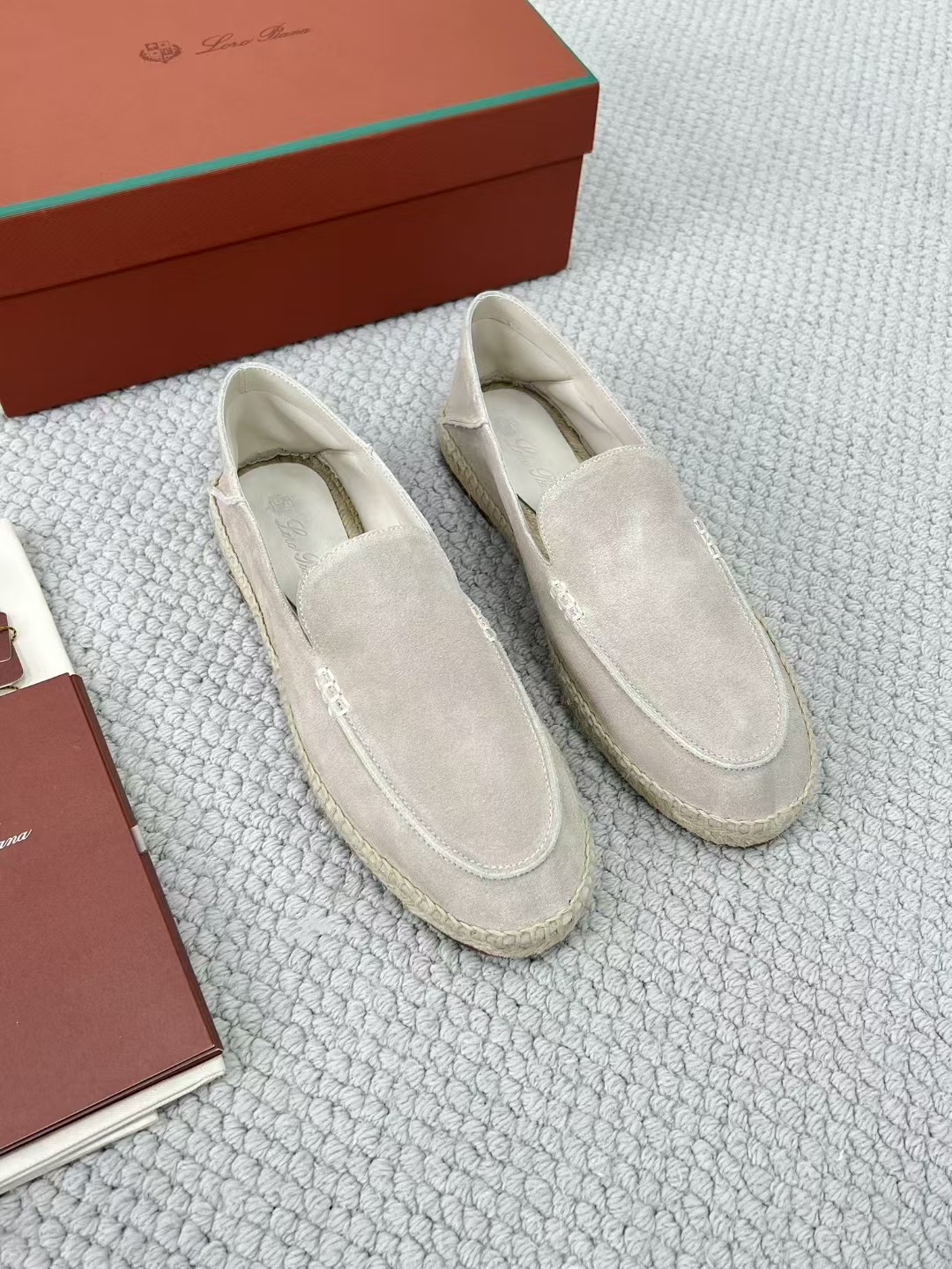 Loro Piana Summer Walk — Low-Top Suede Espadrilles — Men's Comfortable Casual Footwear