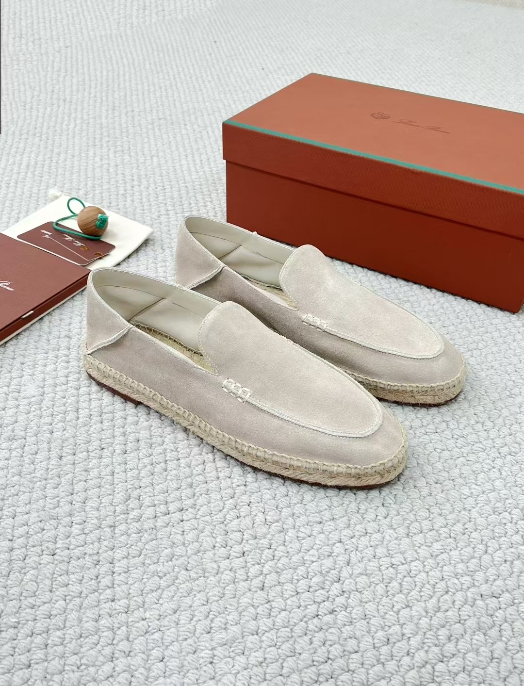 Loro Piana Summer Walk — Low-Top Suede Espadrilles — Men's Comfortable Casual Footwear