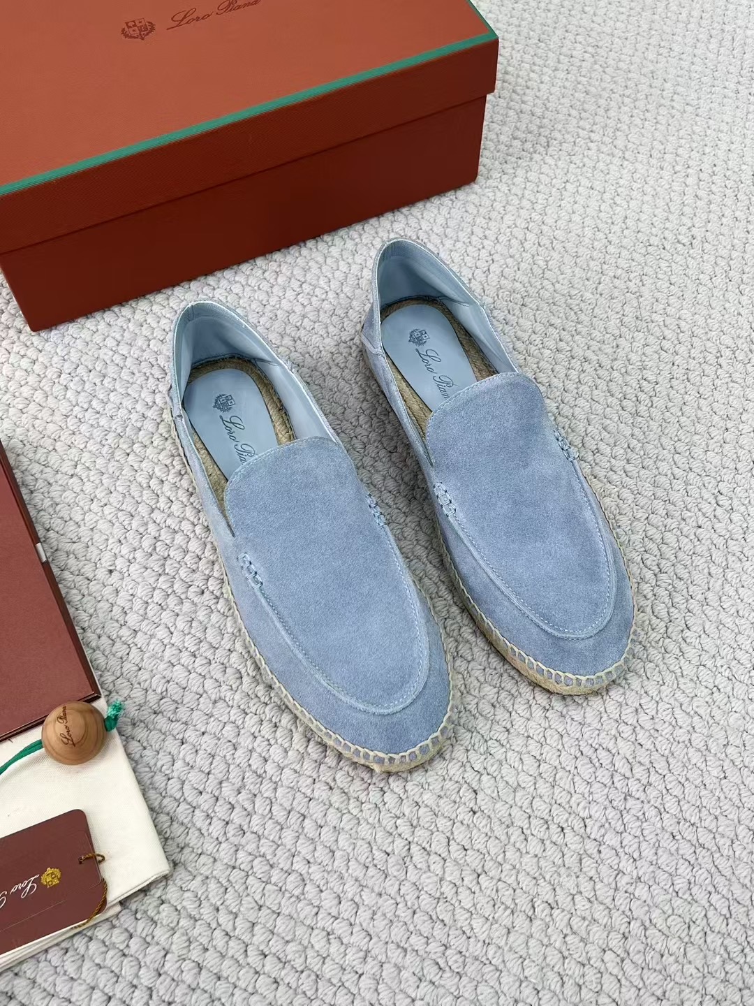 Loro Piana Summer Walk — Low-Top Suede Espadrilles — Men's Comfortable Casual Footwear