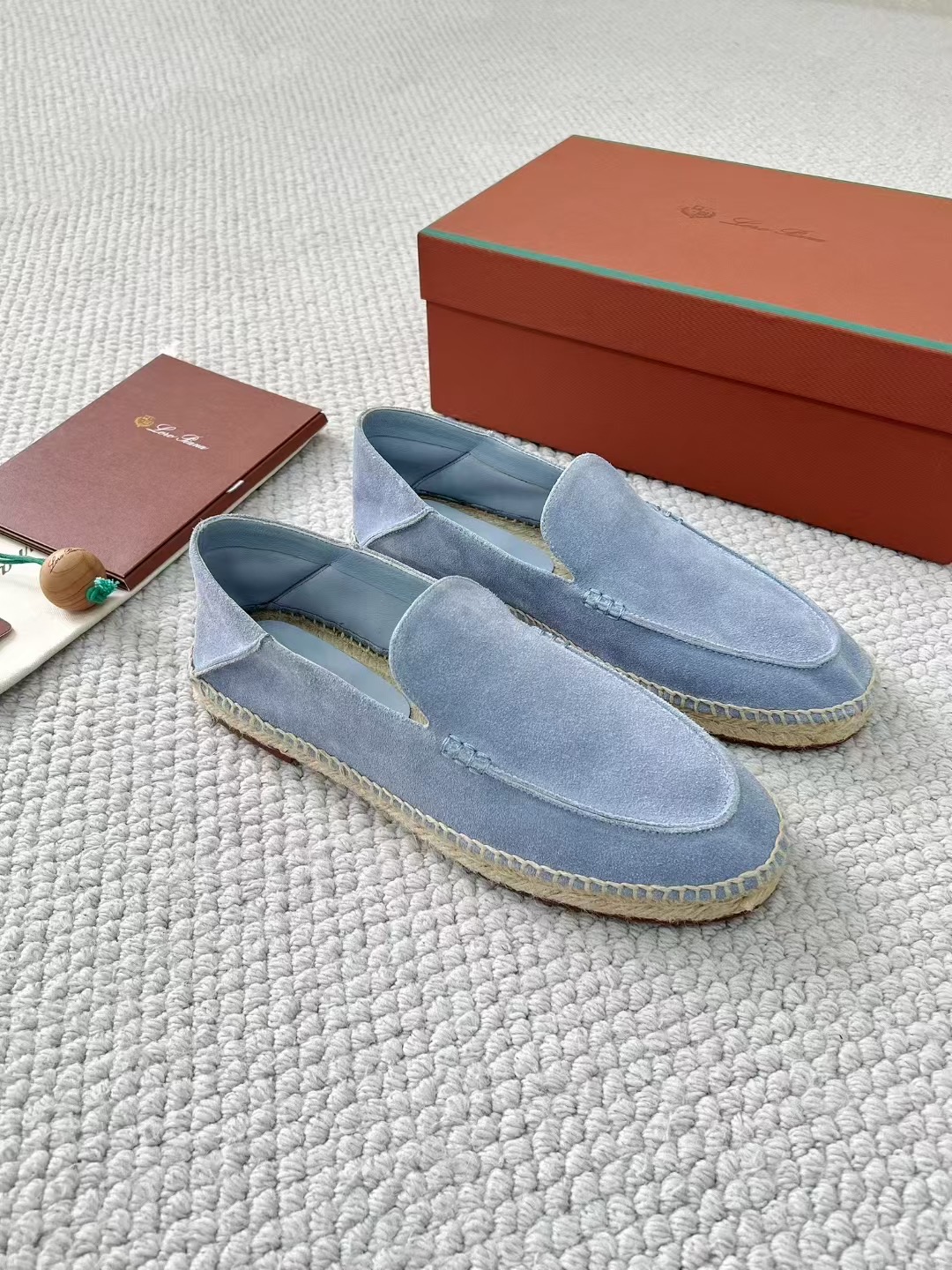 Loro Piana Summer Walk — Low-Top Suede Espadrilles — Men's Comfortable Casual Footwear