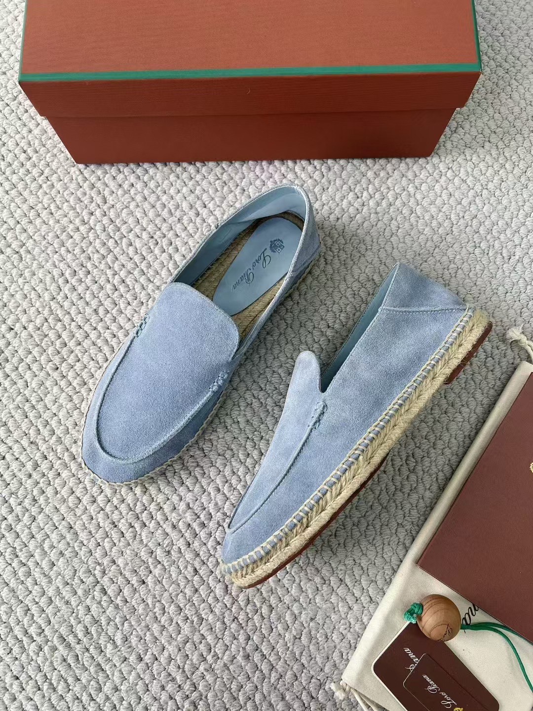 Loro Piana Summer Walk — Low-Top Suede Espadrilles — Men's Comfortable Casual Footwear