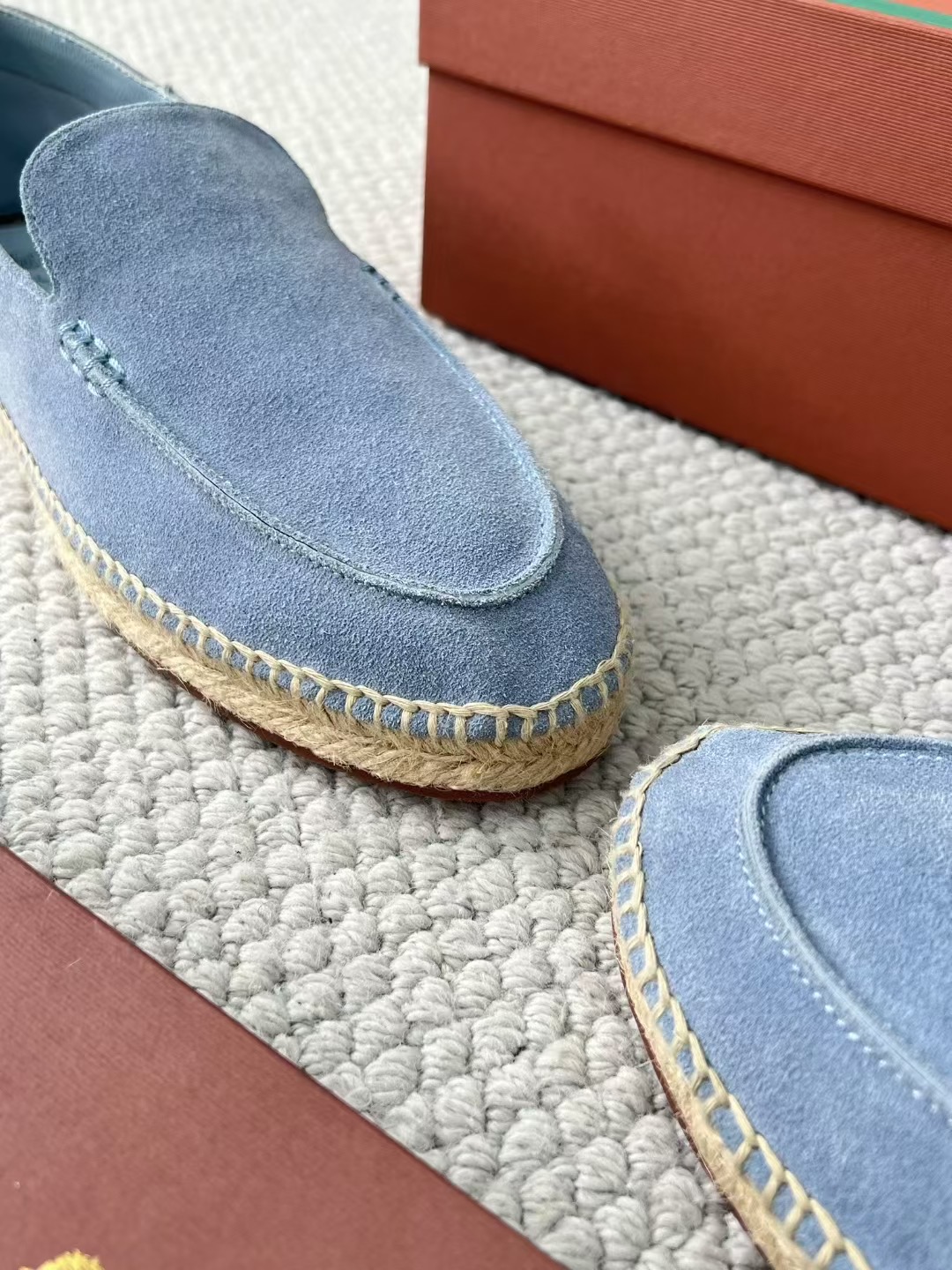 Loro Piana Summer Walk — Low-Top Suede Espadrilles — Men's Comfortable Casual Footwear