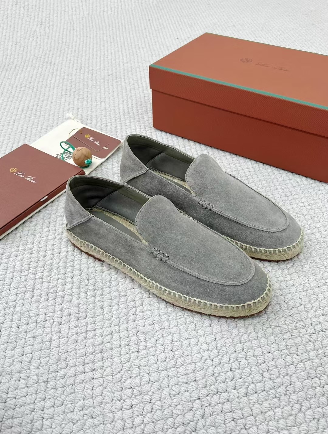 Loro Piana Summer Walk — Low-Top Suede Espadrilles — Men's Comfortable Casual Footwear