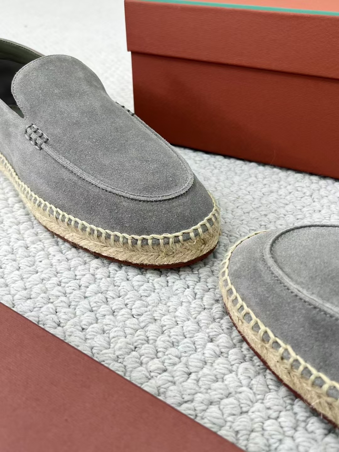Loro Piana Summer Walk — Low-Top Suede Espadrilles — Men's Comfortable Casual Footwear