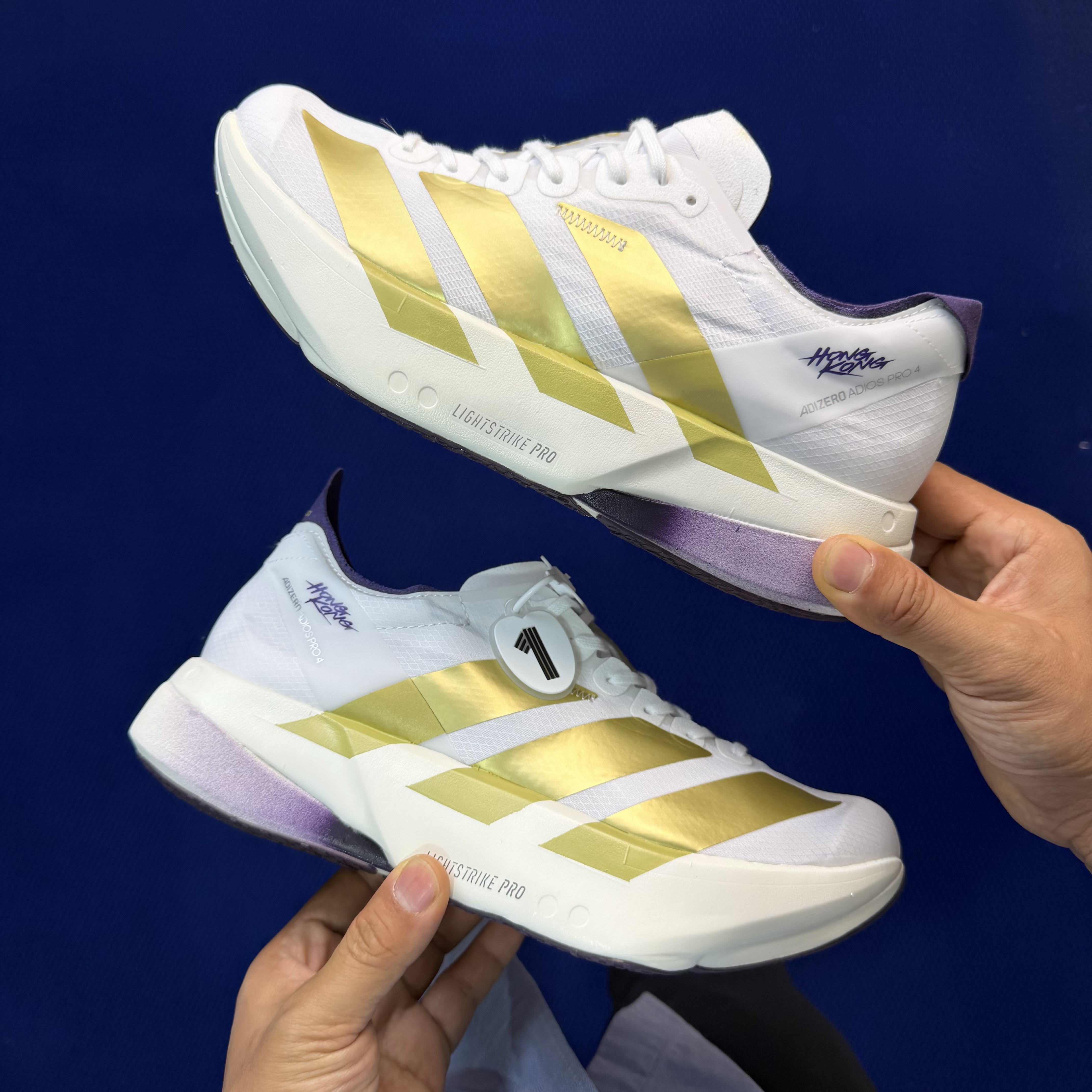 Adizero Adios Pro 4  低筒 舒适百搭 防滑耐磨 马拉松 训练竞速 跑步鞋 女款 男款 波鞋 白金