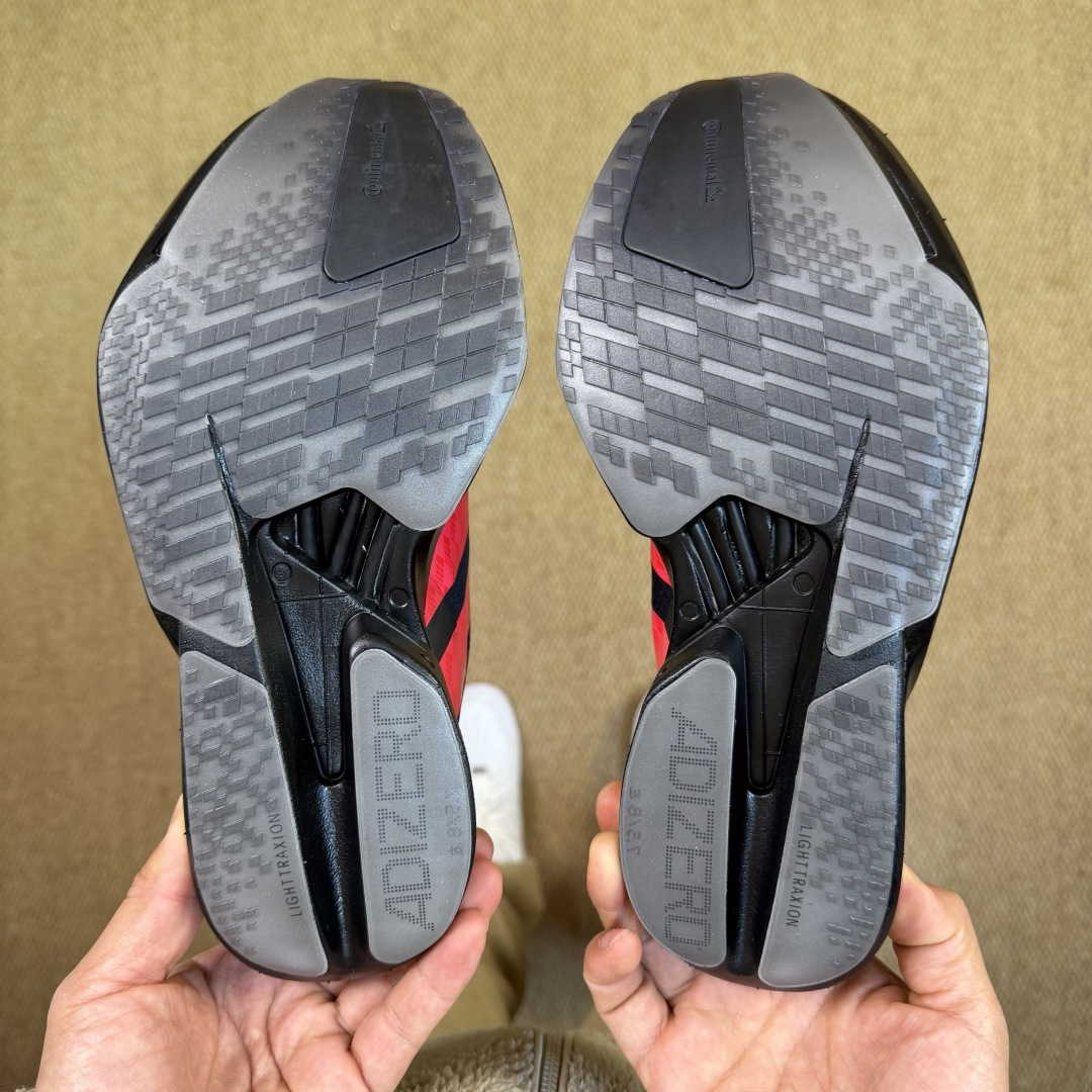 Adizero Adios Pro 4  低筒 舒适百搭 防滑耐磨 马拉松 训练竞速 跑步鞋 女款 男款 波鞋 黑红 KH8840