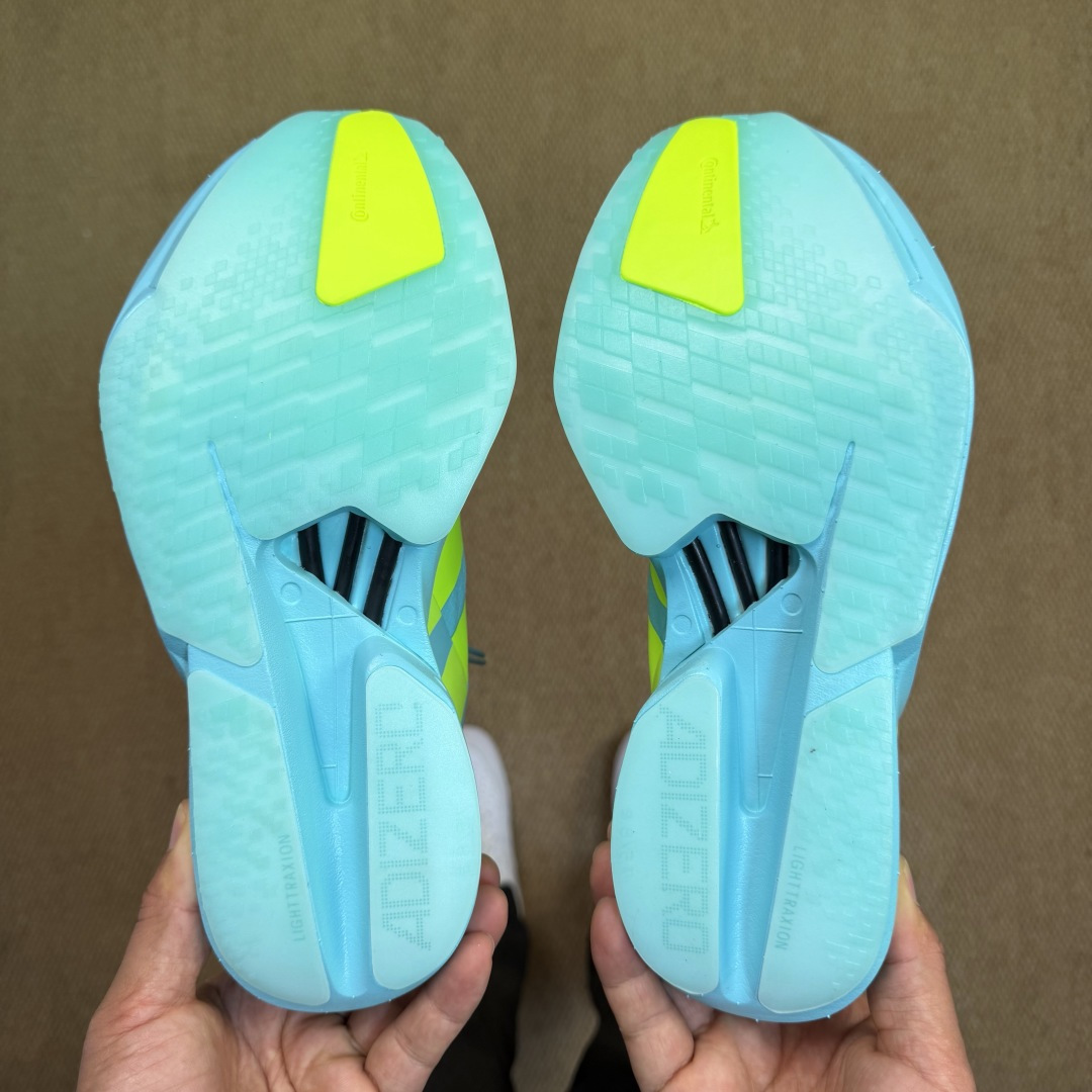 Adizero Adios Pro 4  低筒 舒适百搭 防滑耐磨 马拉松 训练竞速 跑步鞋 女款 男款 波鞋 蓝黄 JR1251