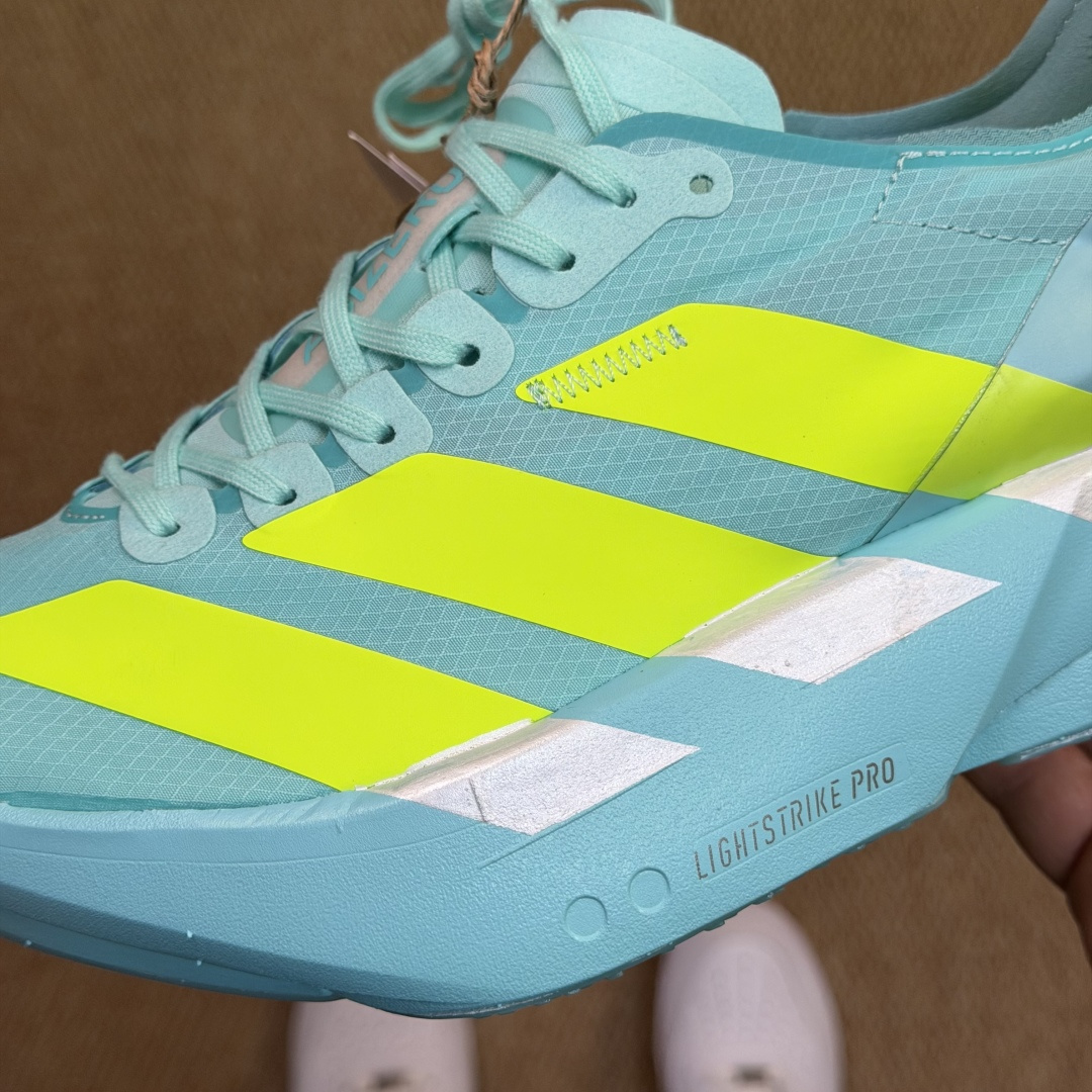 Adizero Adios Pro 4  低筒 舒适百搭 防滑耐磨 马拉松 训练竞速 跑步鞋 女款 男款 波鞋 蓝黄 JR1251