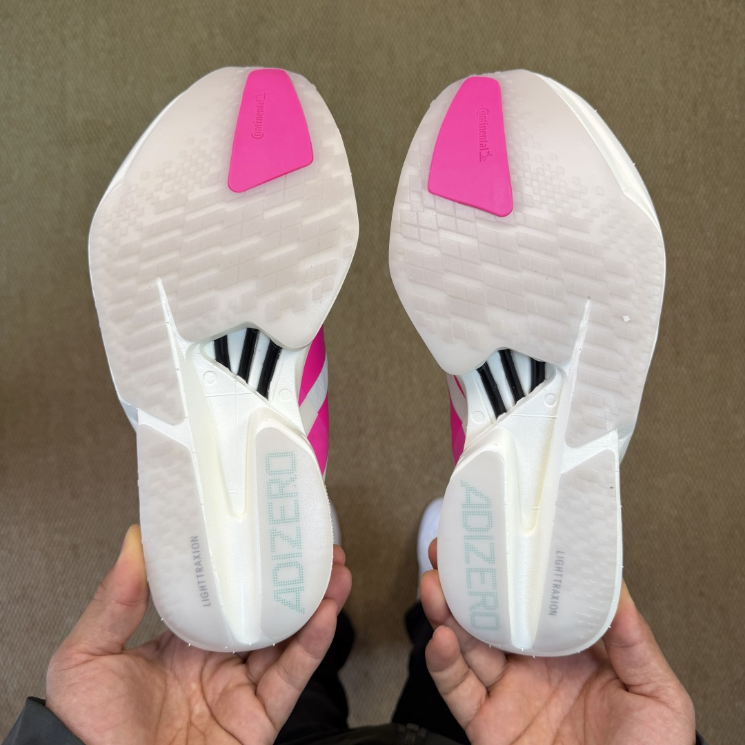 Adizero Adios Pro 4  低筒 舒适百搭 防滑耐磨 马拉松 训练竞速 跑步鞋 女款 男款 波鞋 白粉 KJ3873