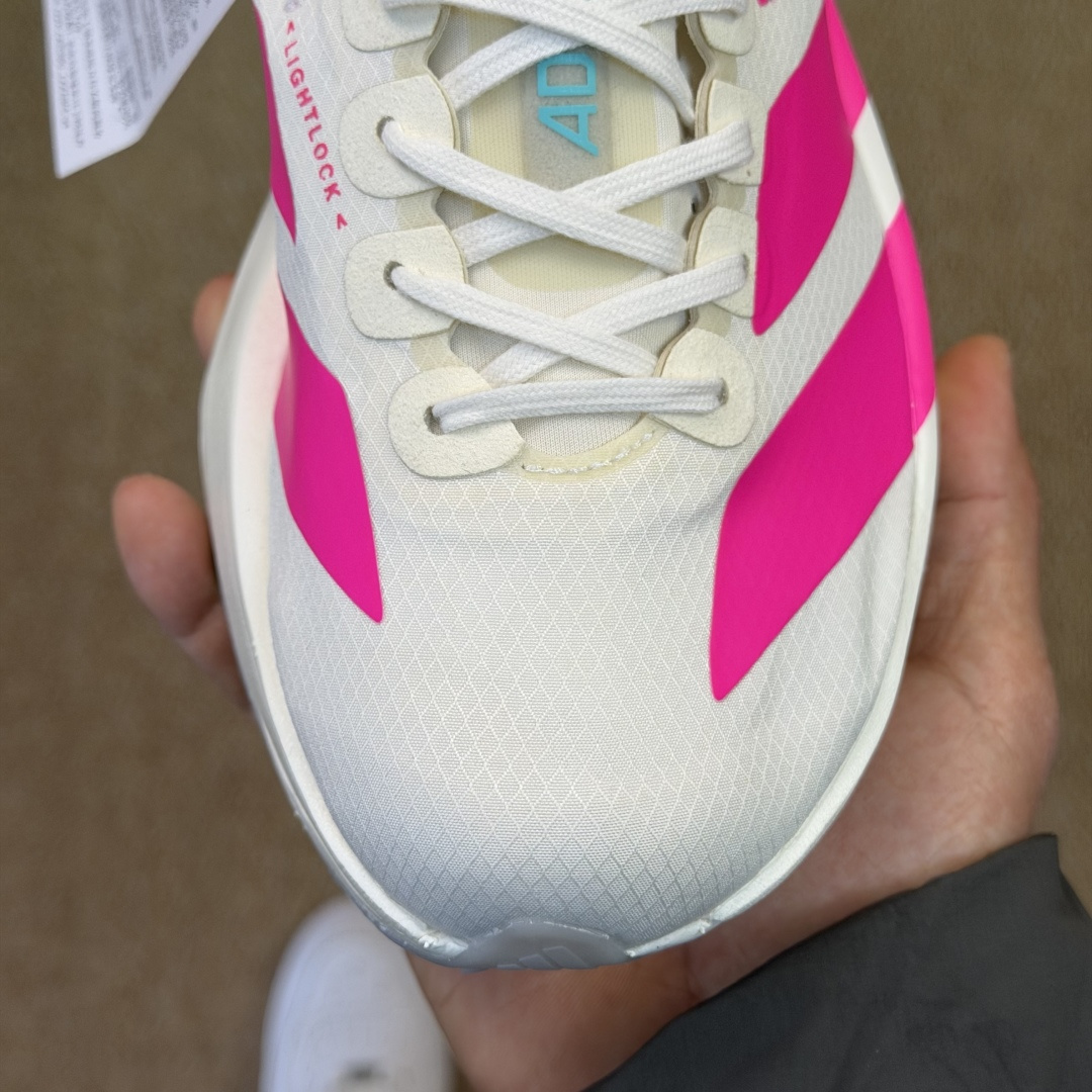 Adizero Adios Pro 4  低筒 舒适百搭 防滑耐磨 马拉松 训练竞速 跑步鞋 女款 男款 波鞋 白粉 KJ3873