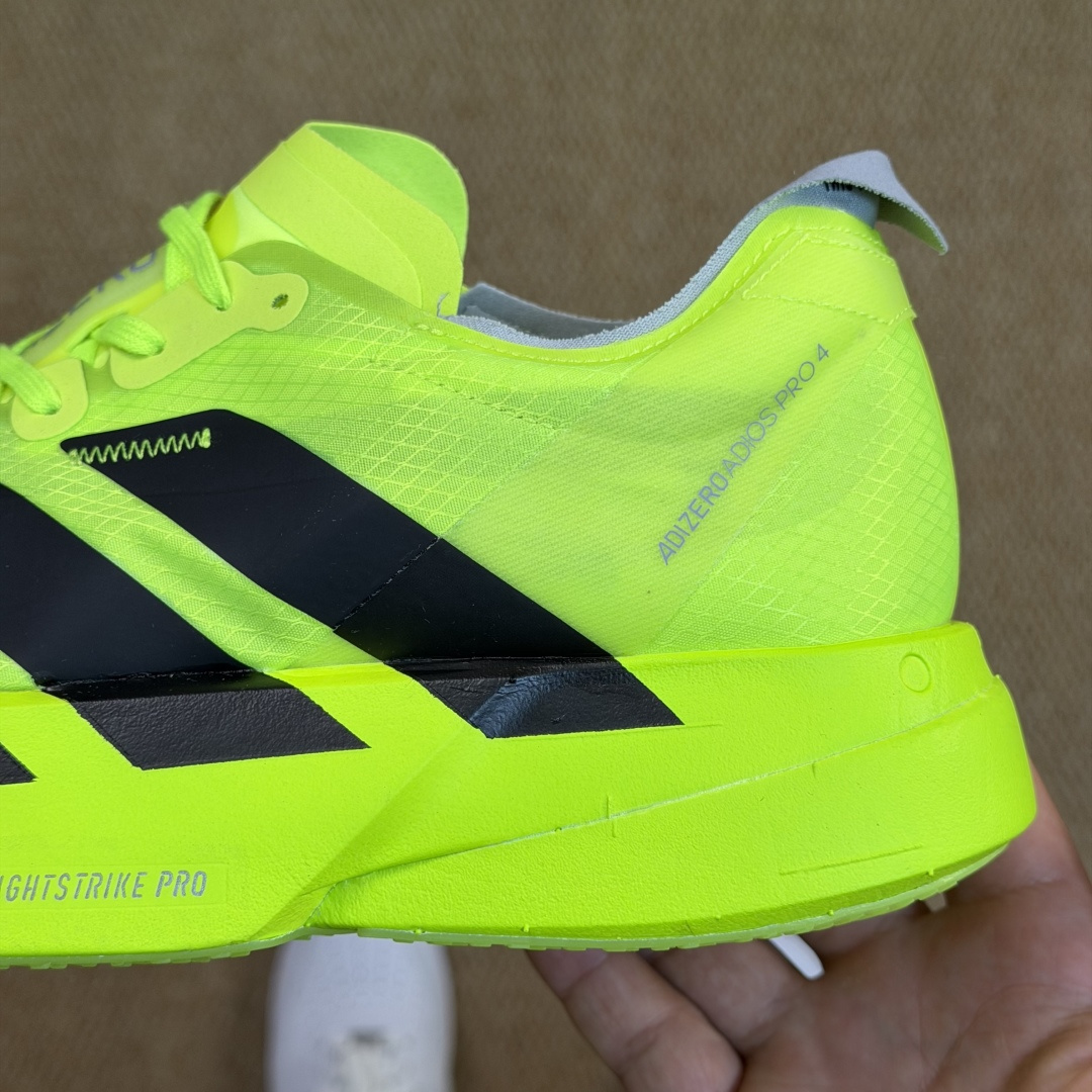 Adizero Adios Pro 4  低筒 舒适百搭 防滑耐磨 马拉松 训练竞速 跑步鞋 女款 男款 波鞋 荧光绿