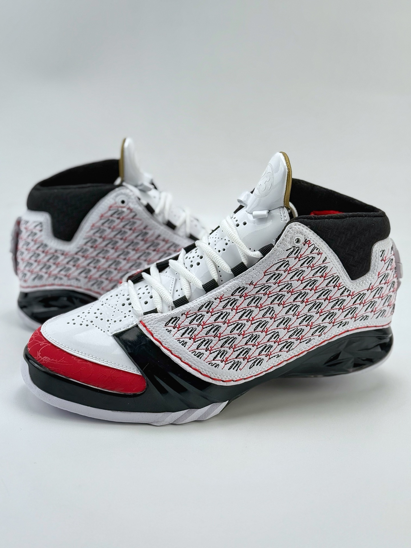 Jordan Air Jordan 23 Motorsports Wizards OG 款 AJ23 防滑轻便中帮复古篮球鞋  男款 黑白红  C0318377-101