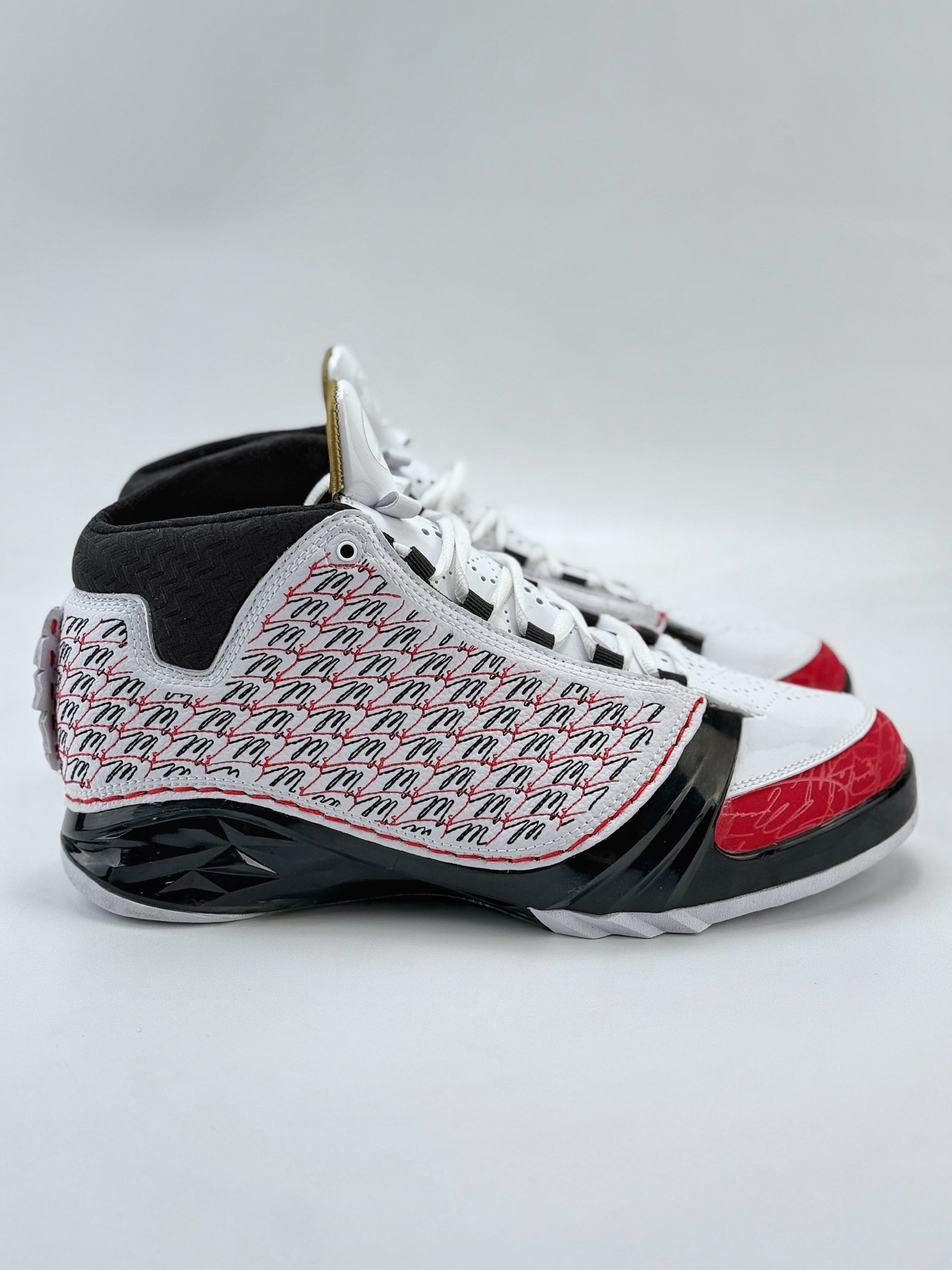 Jordan Air Jordan 23 Motorsports Wizards OG 款 AJ23 防滑轻便中帮复古篮球鞋  男款 黑白红  C0318377-101