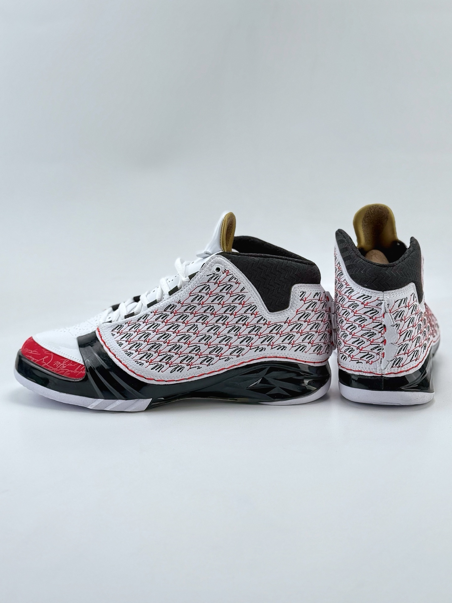 Jordan Air Jordan 23 Motorsports Wizards OG 款 AJ23 防滑轻便中帮复古篮球鞋  男款 黑白红  C0318377-101