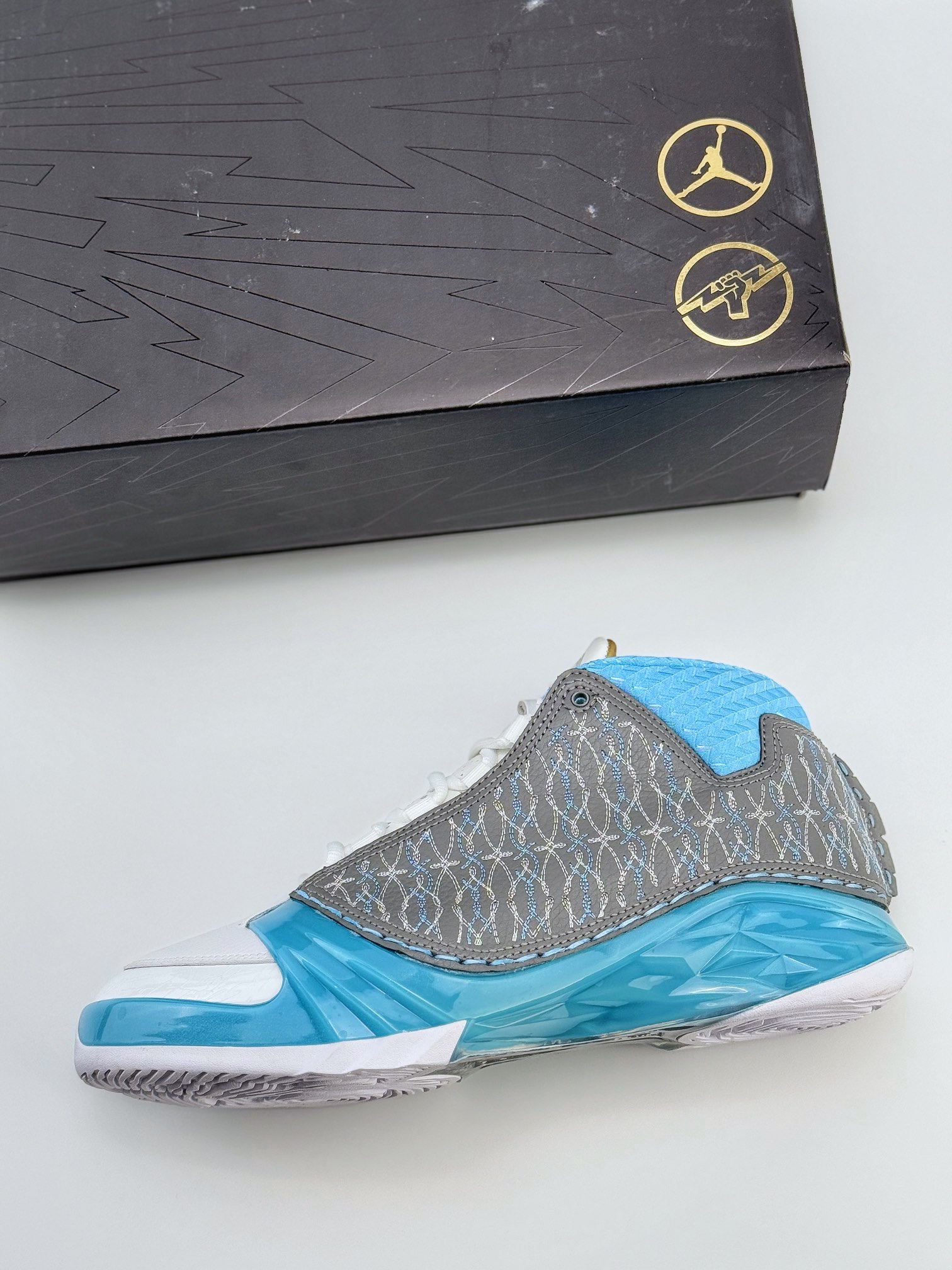 Jordan Air Jordan 23 Motorsports Wizards OG 款 AJ23 防滑轻便中帮复古篮球鞋  男款  C0蓝灰 318474-151