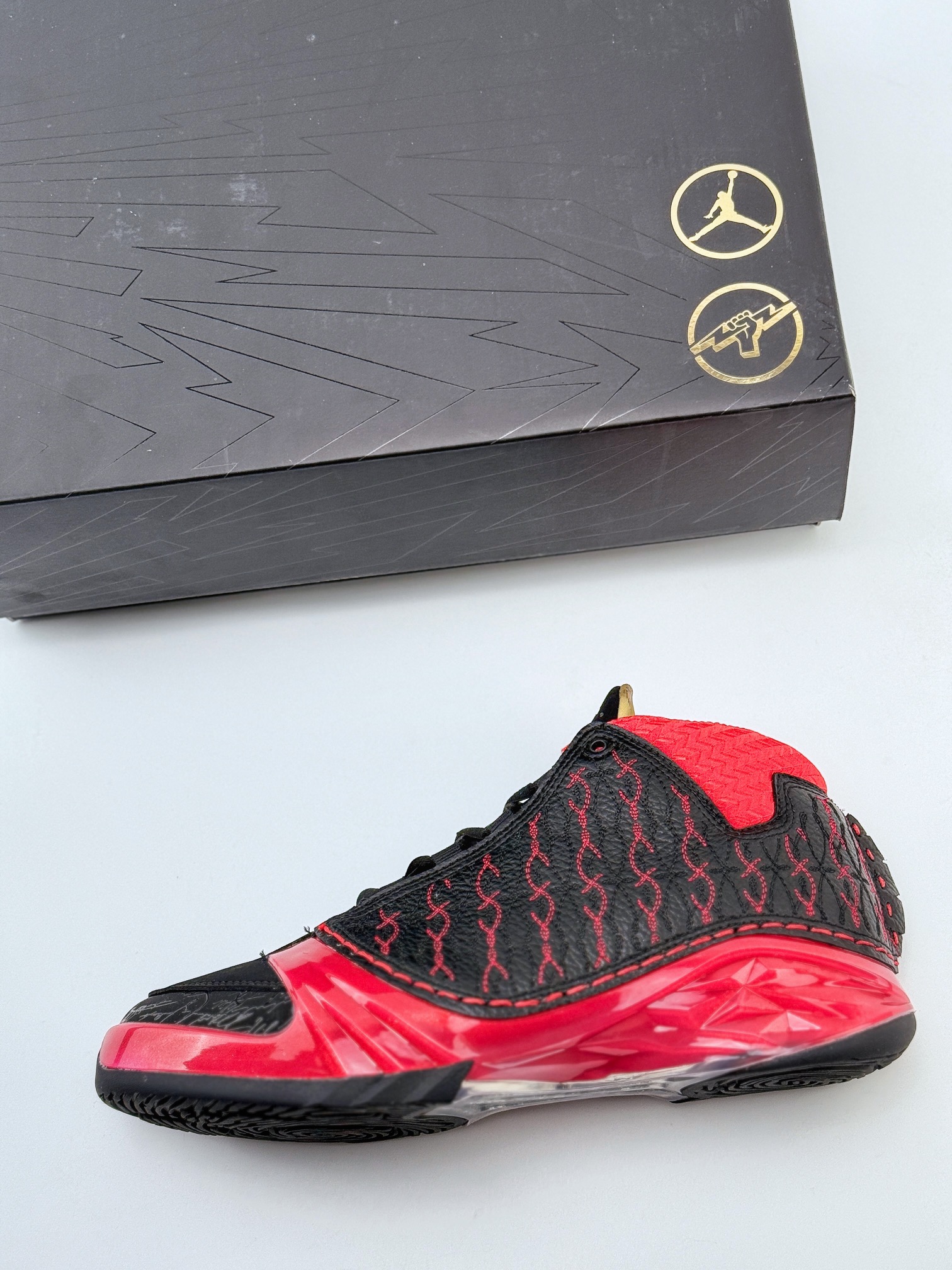 Jordan Air Jordan 23 Motorsports Wizards OG 款 AJ23 防滑轻便中帮复古篮球鞋  男款  C0黑红 318474-061
