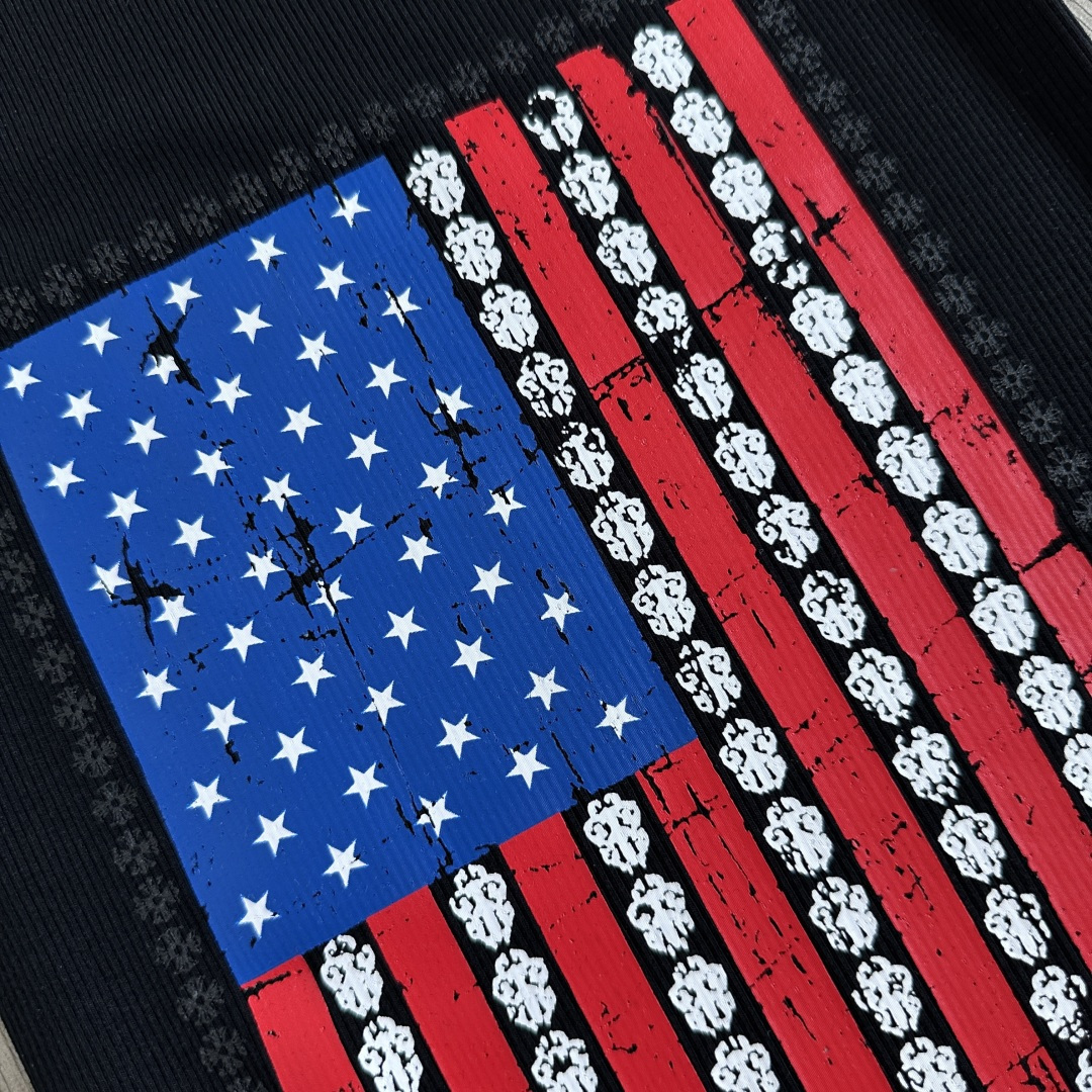  Chrome Hearts CH 克罗心 螺纹修身 女款背心  背后国旗