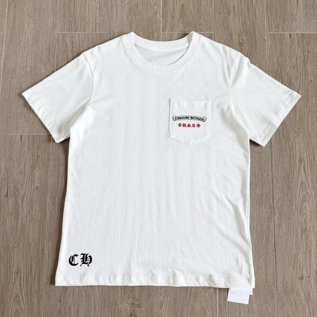 Chrome Hearts CH 克罗心 短袖 圆领  T恤 A0  印花 国旗 