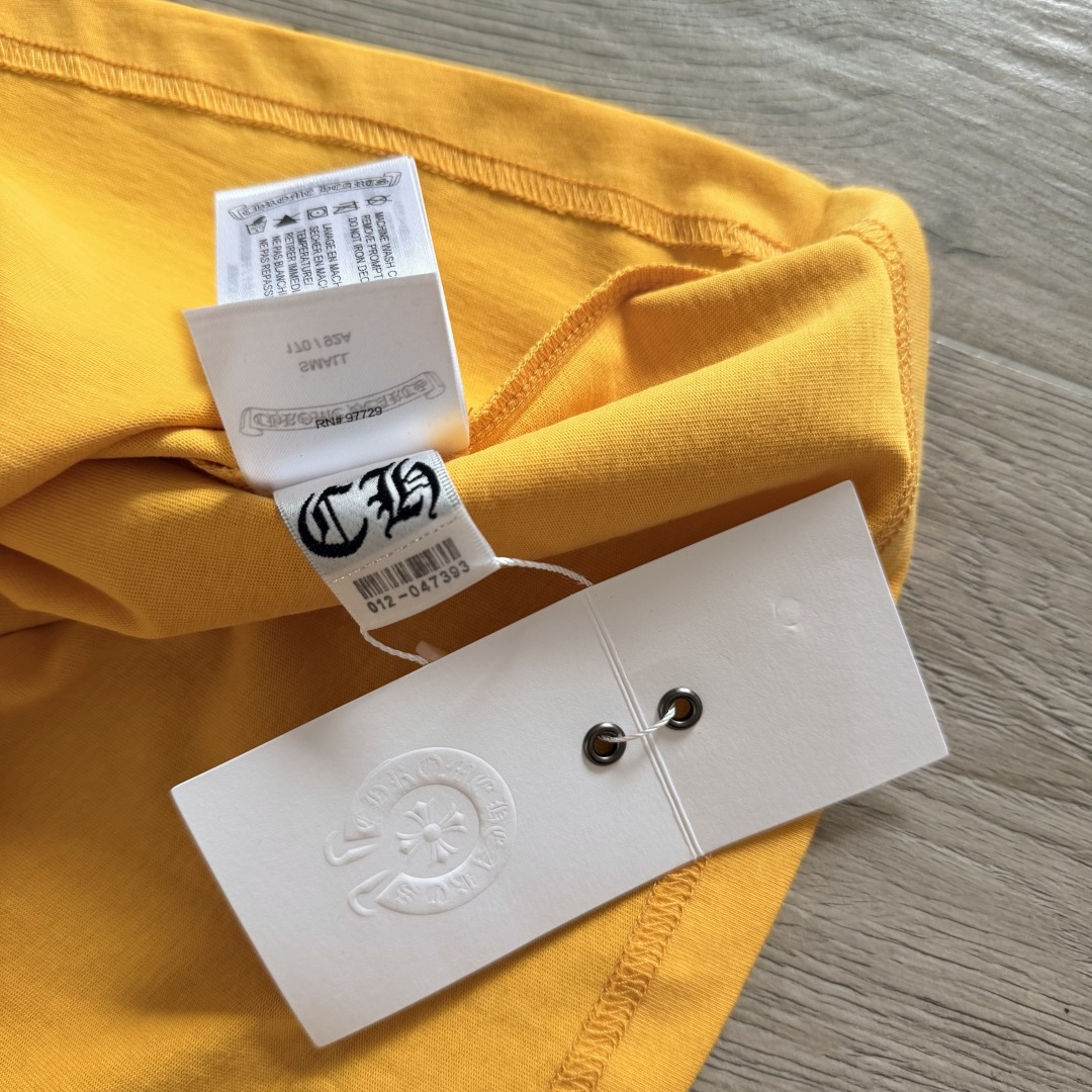 Chrome Hearts CH 克罗心 短袖 圆领  T恤 A0  印花 卡通涂鸦发财 黄