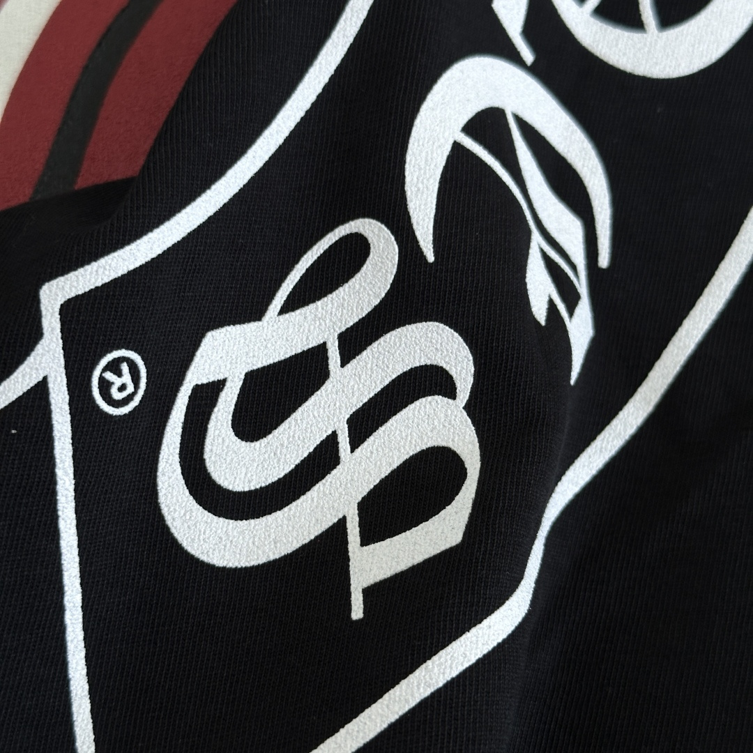 Chrome Hearts CH 克罗心 短袖 圆领  T恤 A0  印花  X滚石 Rolling Stones红色 大舌头