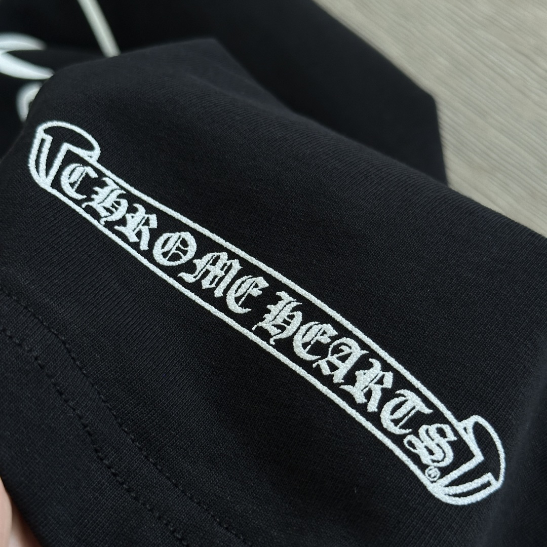 Chrome Hearts CH 克罗心 短袖 圆领  T恤 A0  印花  X滚石 Rolling Stones红色 大舌头