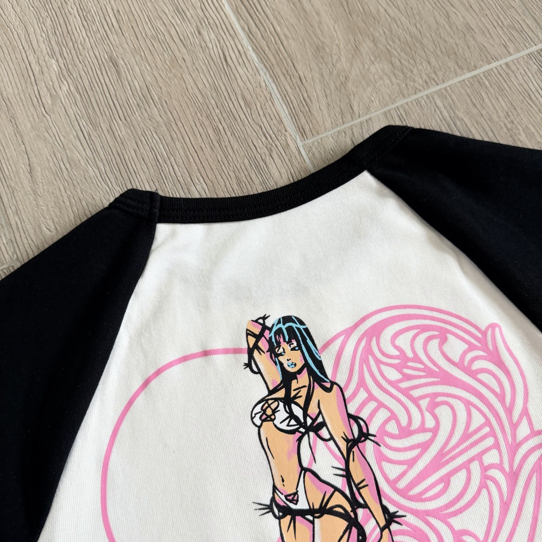 Chrome Hearts CH 克罗心 女款 Deadly doll印花 女款短袖 A5  黑白