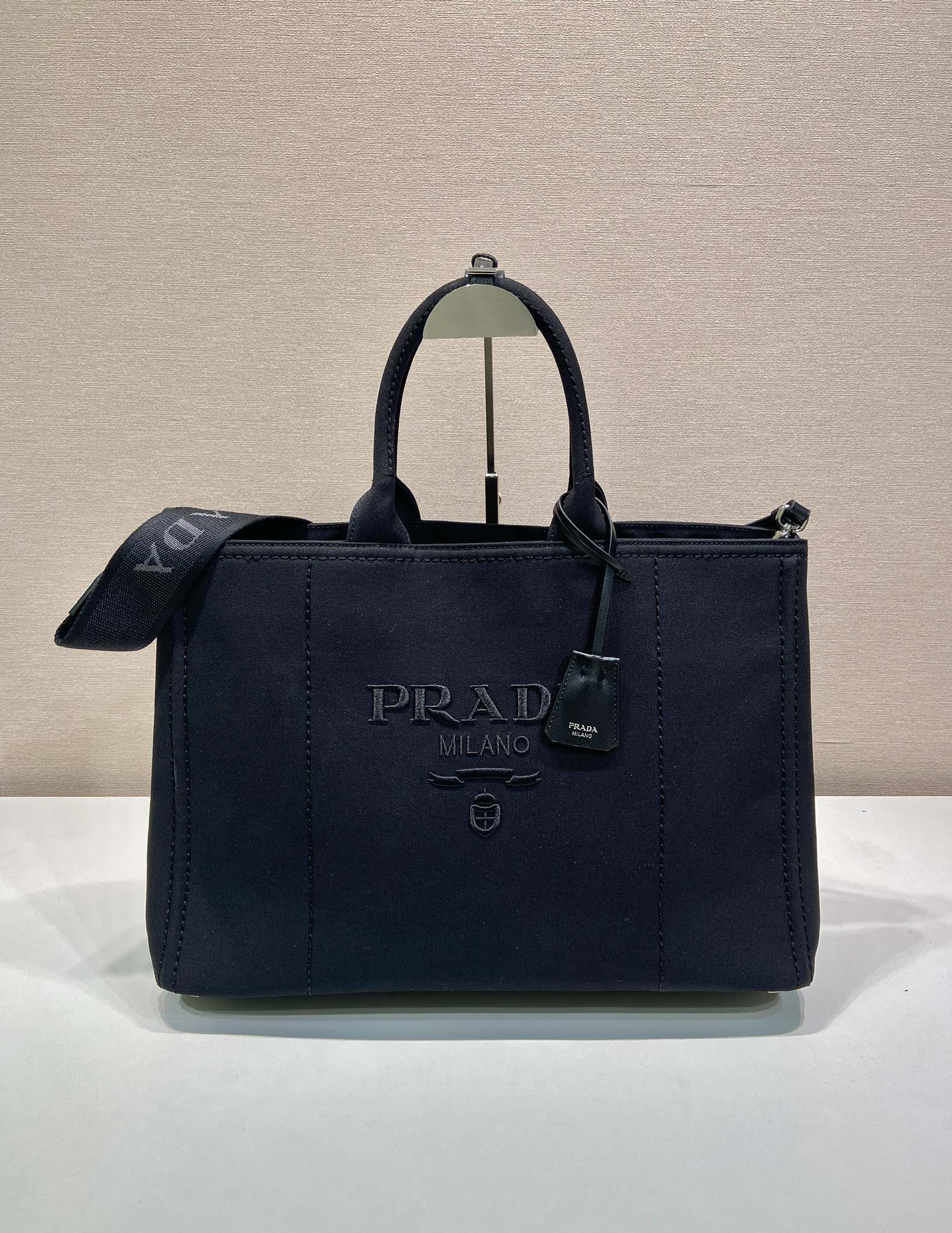 普拉达 PRADA  Jardiniere 刺绣字母标识托特包 Tote包 购物袋单肩 F0 2VG131_2CYA_F0216
