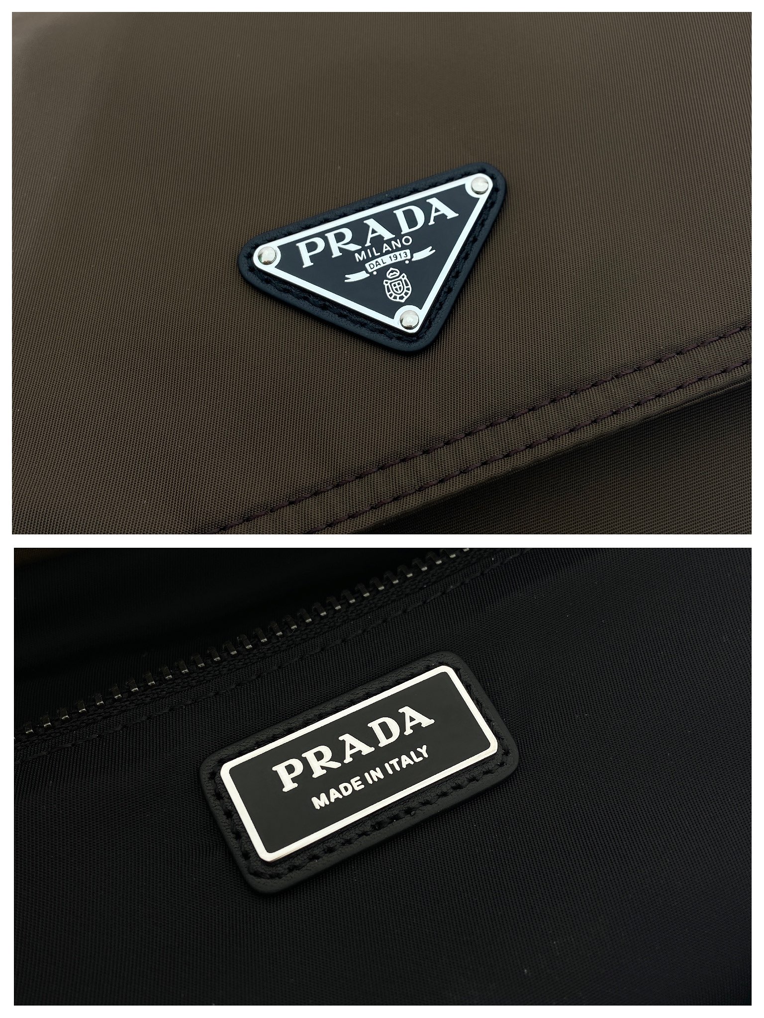 普拉达 PRADA Re-Nylon 复古三角形 邮差包 单肩包 斜挎包 咖啡棕 F0 2VD082_2DW3_F0038_V_OOO