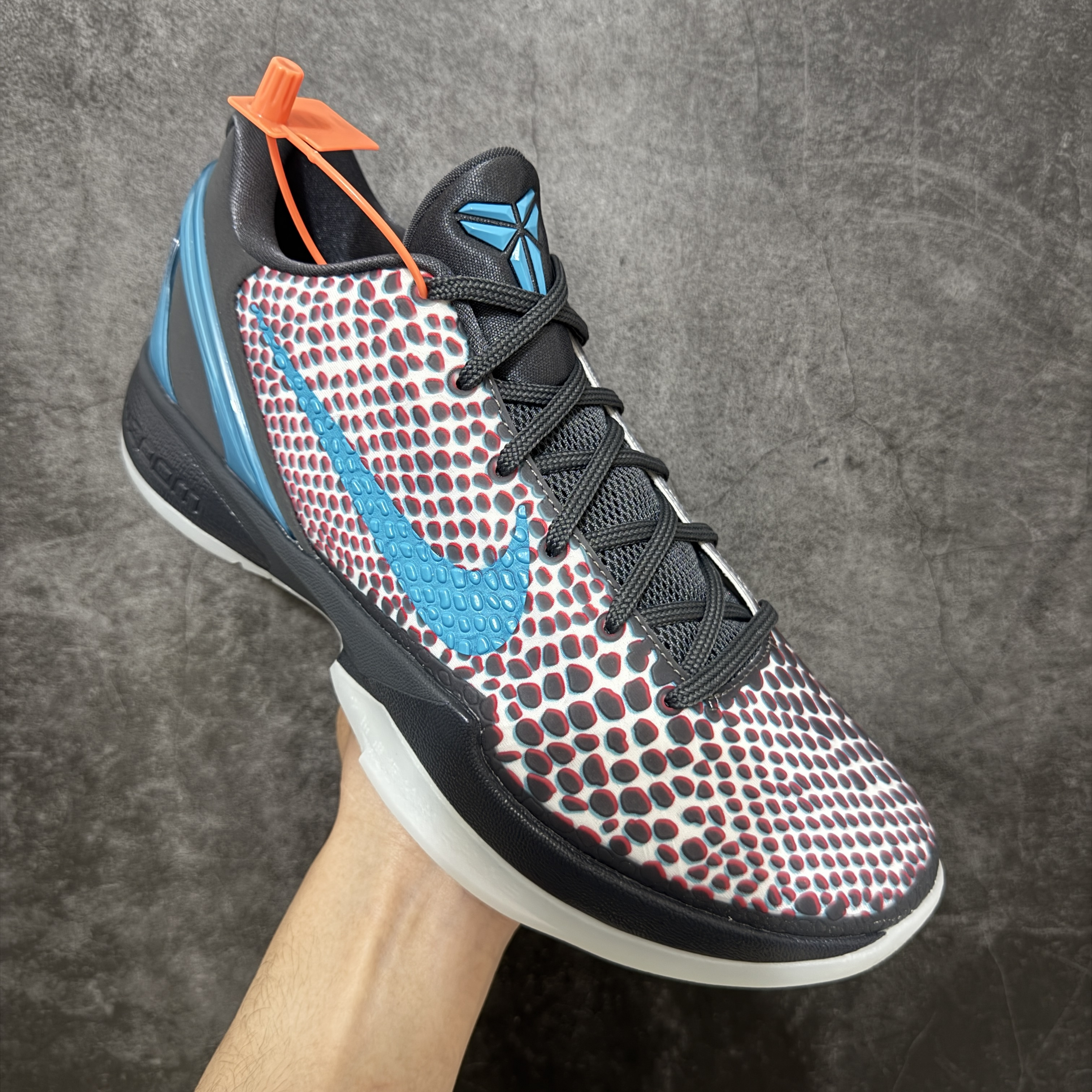 STAR-S级 Kobe6 3D Holywood  前掌Zoom Turbo 气垫 后掌EVA缓震 低筒 球鞋 籃球鞋 實戰鞋 真碳板 男鞋 波鞋 裸眼3D IQ3902-002 