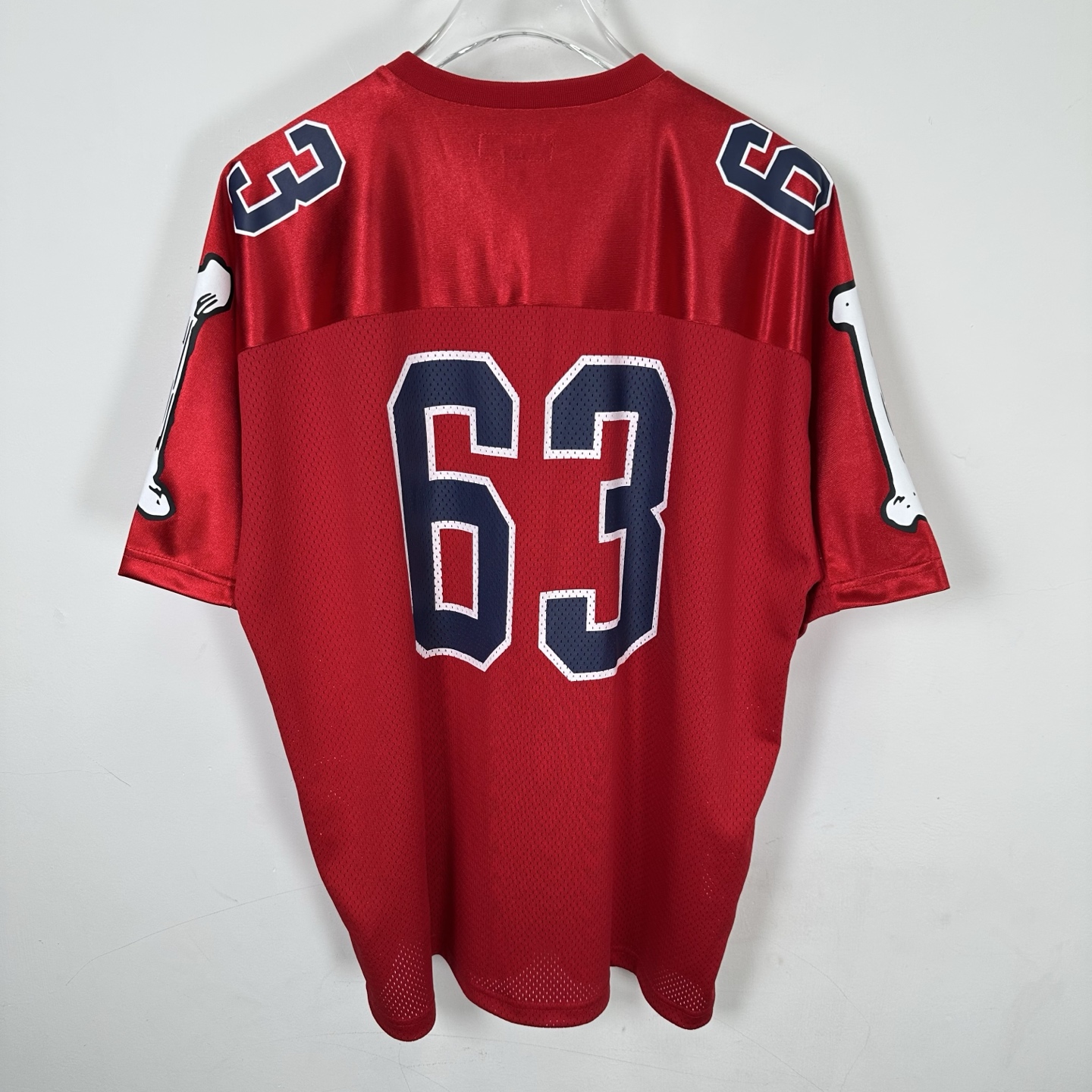 SupremeBones Football Jersey  印花  短袖T恤 球衣 男女同款 黑色 白色 红色  63号