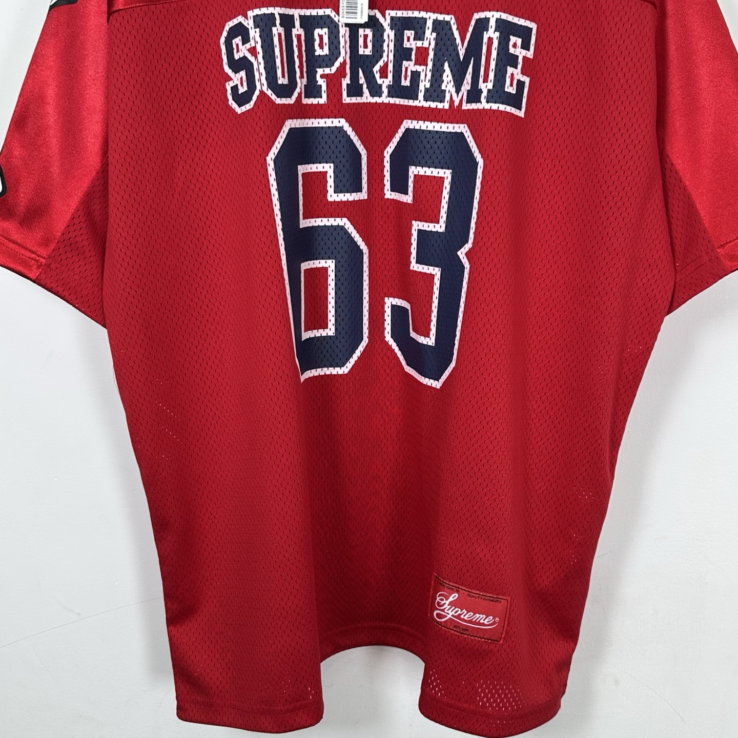 SupremeBones Football Jersey  印花  短袖T恤 球衣 男女同款 黑色 白色 红色  63号