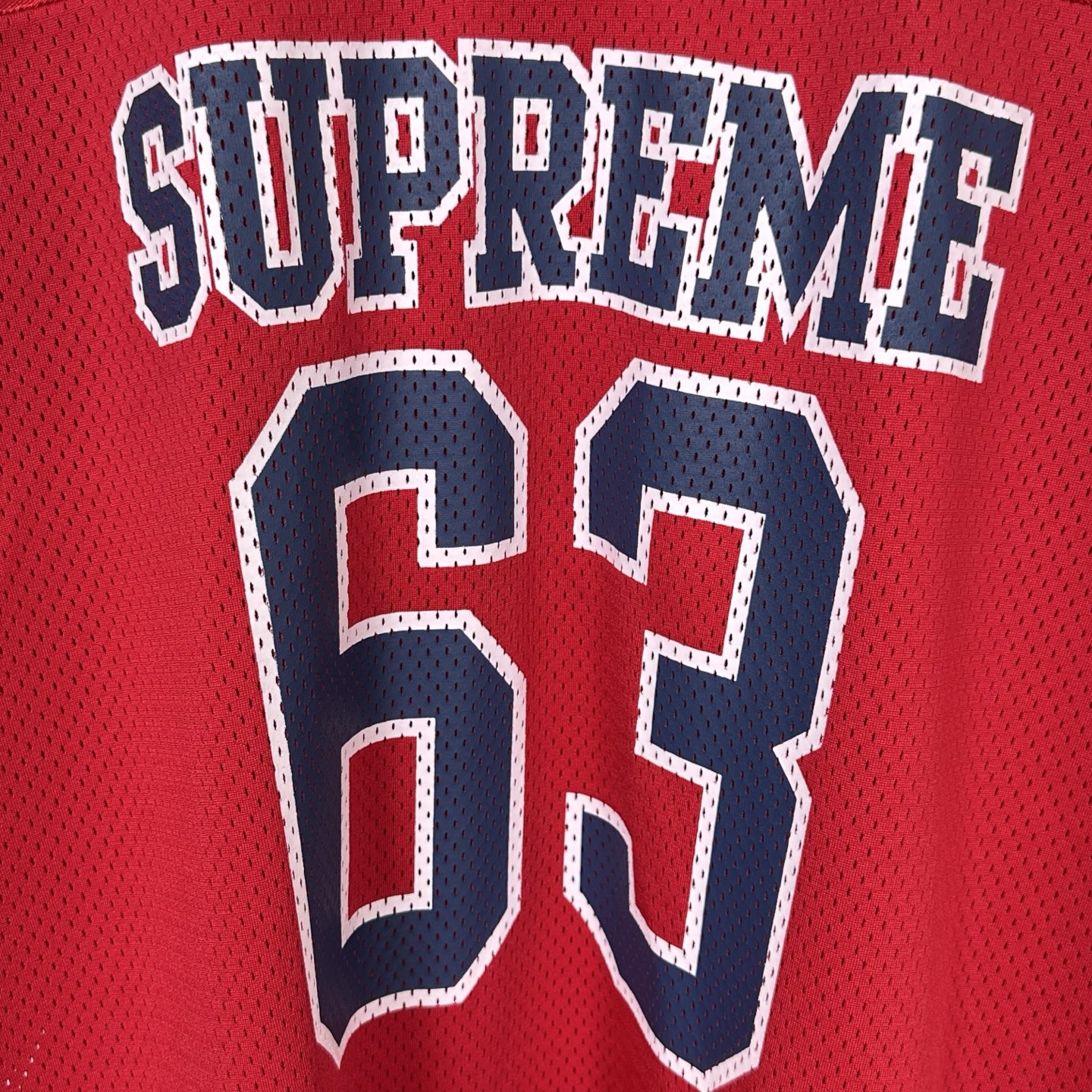SupremeBones Football Jersey  印花  短袖T恤 球衣 男女同款 黑色 白色 红色  63号