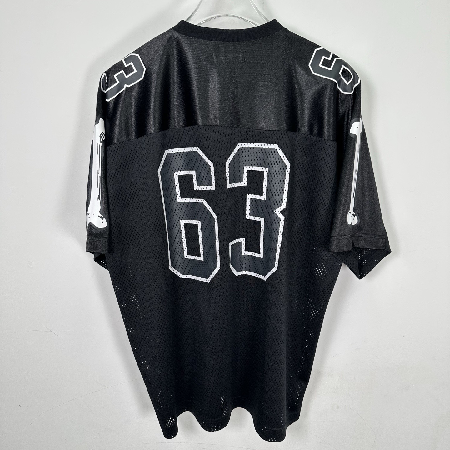 SupremeBones Football Jersey  印花  短袖T恤 球衣 男女同款 黑色 白色 红色  63号