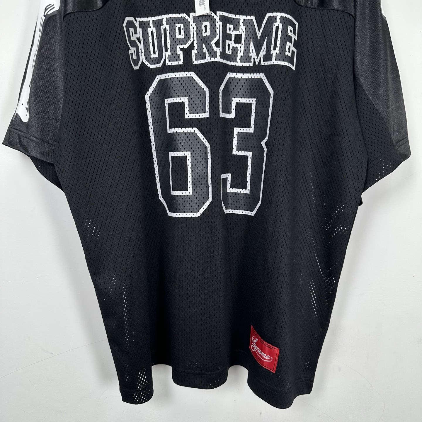 SupremeBones Football Jersey  印花  短袖T恤 球衣 男女同款 黑色 白色 红色  63号