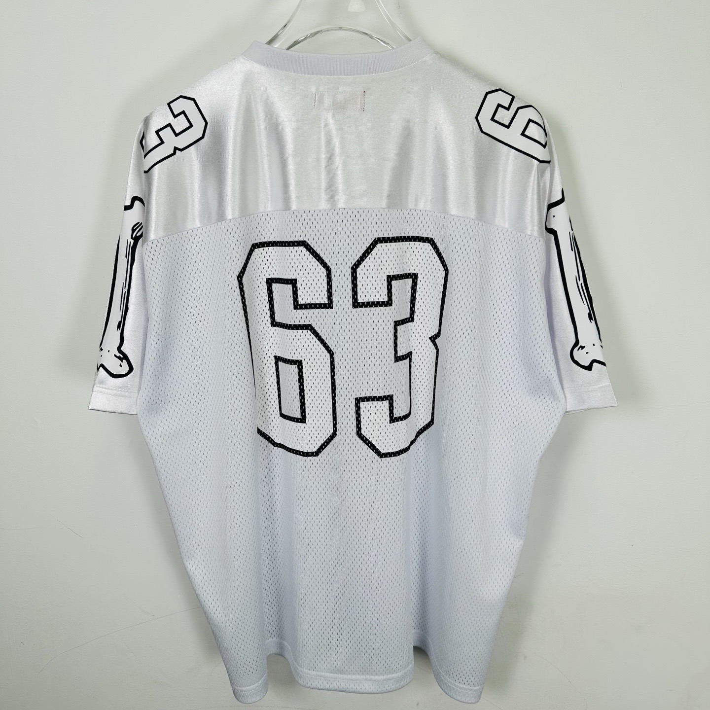 SupremeBones Football Jersey  印花  短袖T恤 球衣 男女同款 黑色 白色 红色  63号