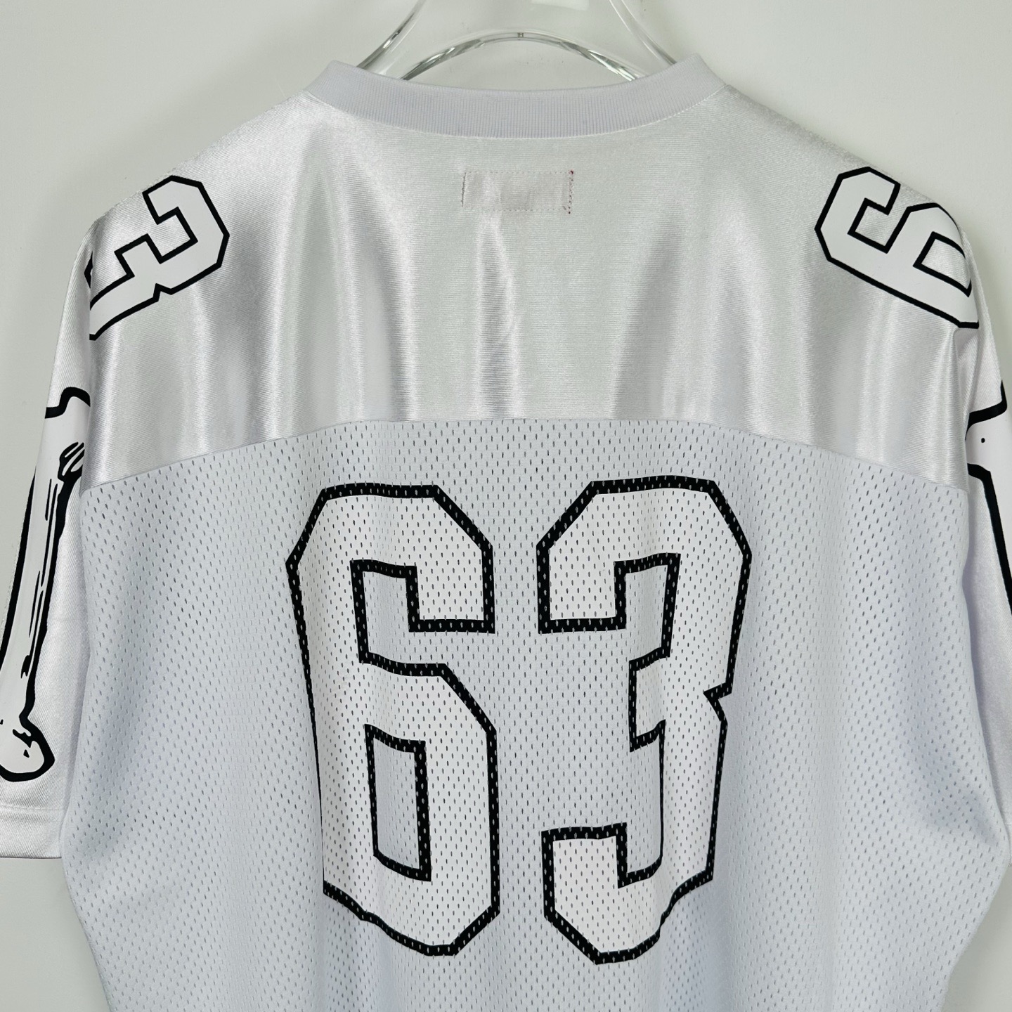 SupremeBones Football Jersey  印花  短袖T恤 球衣 男女同款 黑色 白色 红色  63号