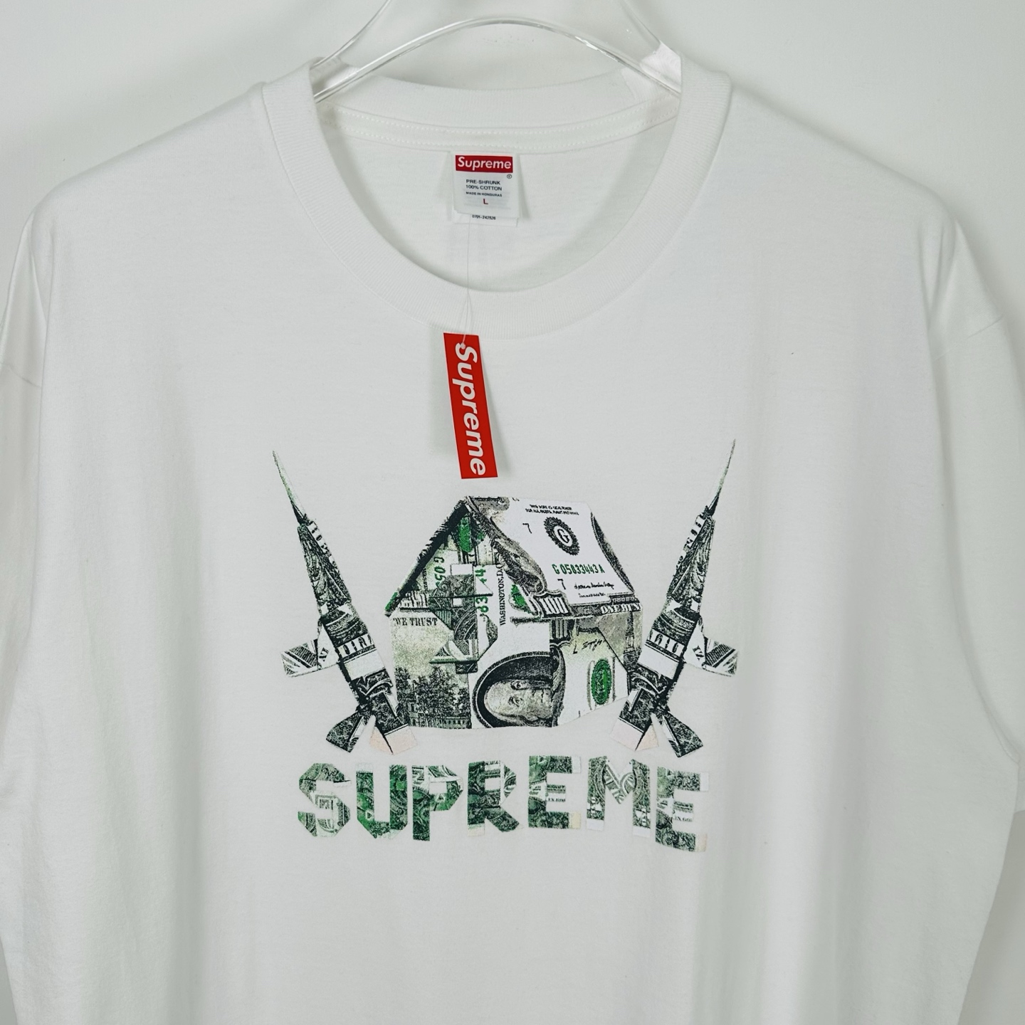SUPREME SS26 ORIGAMI TEE  做旧风字母印花 logo 圆领  T恤 男女同款  短袖  折纸 