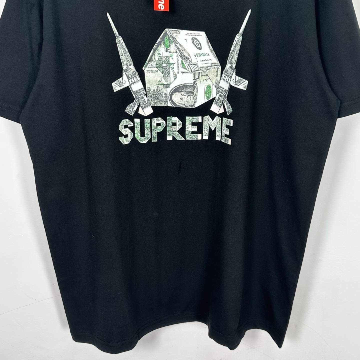SUPREME SS26 ORIGAMI TEE  做旧风字母印花 logo 圆领  T恤 男女同款  短袖  折纸 