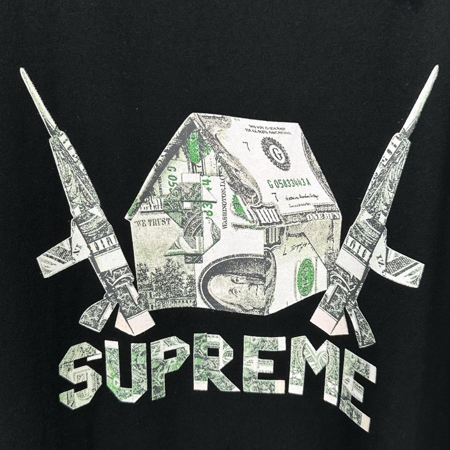 SUPREME SS26 ORIGAMI TEE  做旧风字母印花 logo 圆领  T恤 男女同款  短袖  折纸 