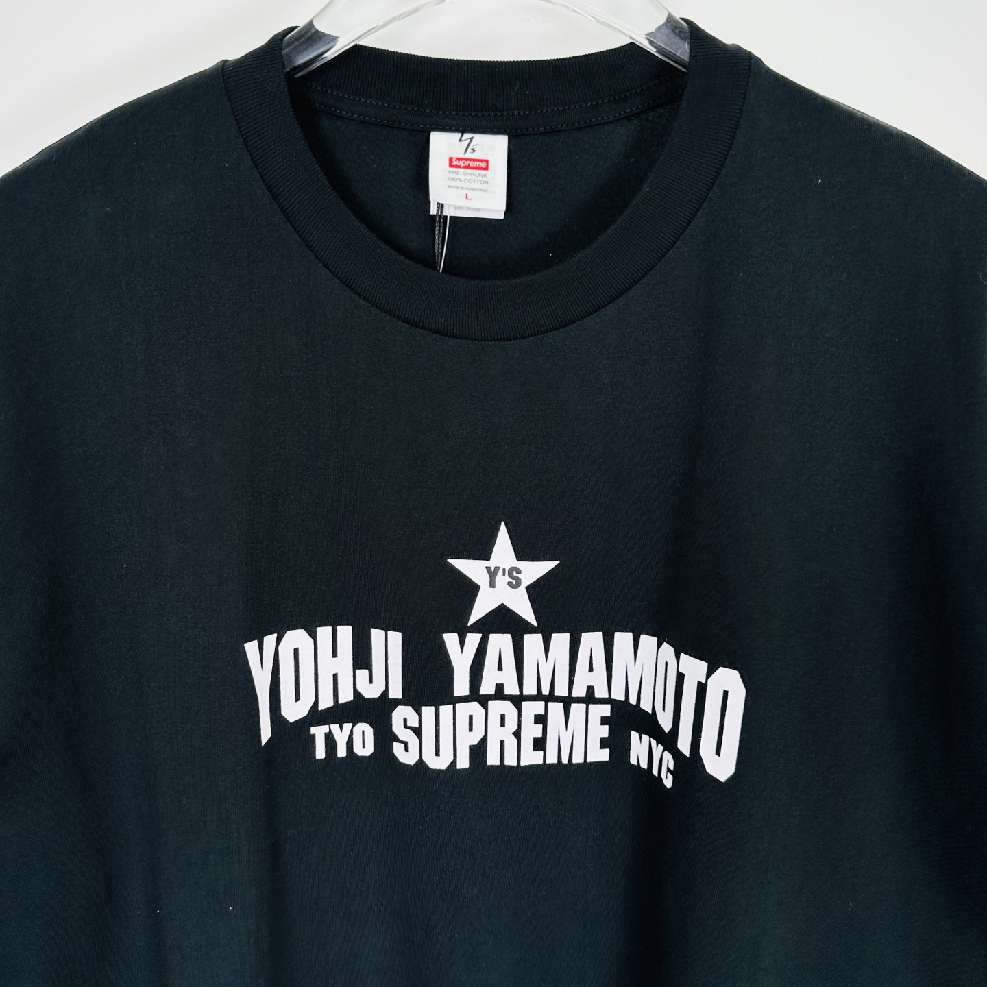 山本耀司  SUPREMEY'S STAR TEE五  五角星印花 圆领  T恤 男女同款  短袖   Y'S五星T恤