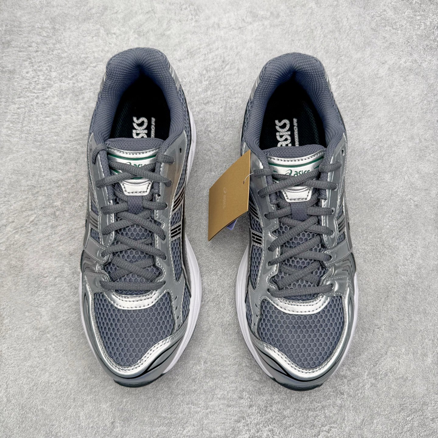 新版ASICS GEL-KAYANO K14 亚瑟士  低筒 减震 户外 运动鞋 跑步鞋  休闲鞋 板鞋 男女同款  银绿色 1203A537-020