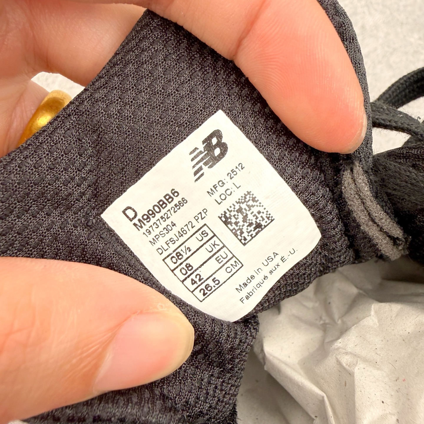 新版 New Balance 990 V6  低筒 潮流复古跑鞋 减震防滑 休闲鞋 板鞋 运动鞋 波鞋 男鞋 女鞋  黑武士 U990BB6
