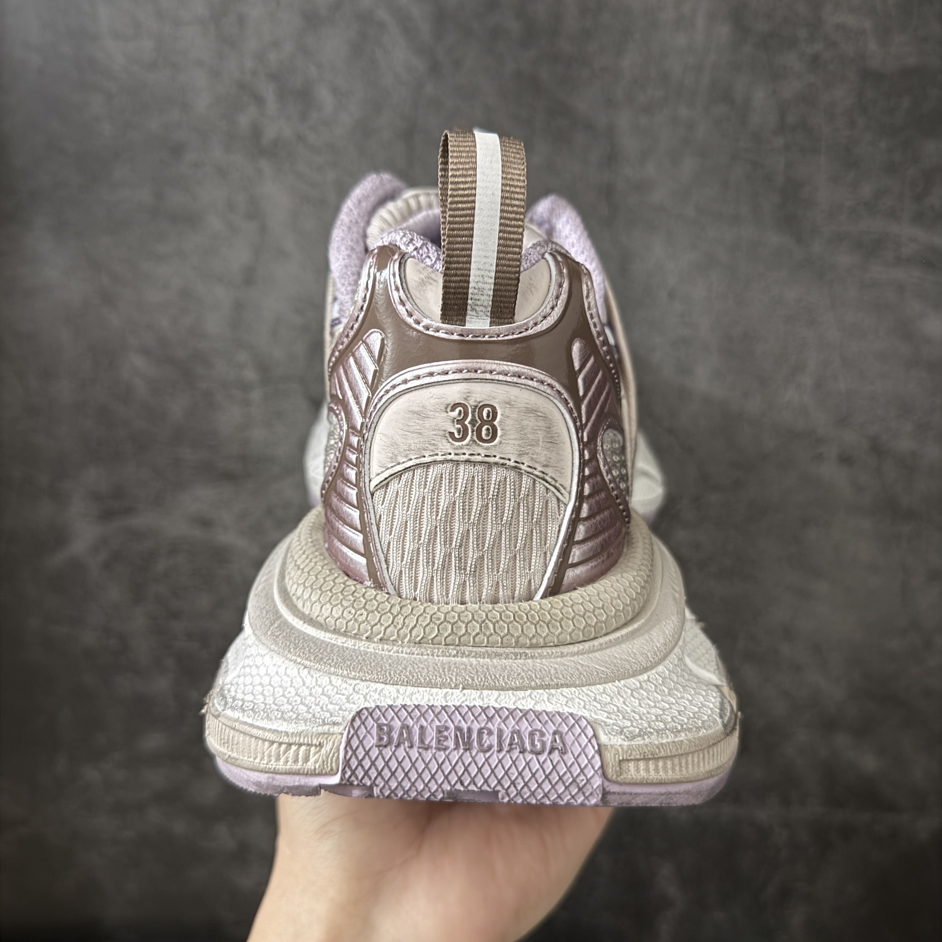 Balenciaga 巴黎世家 3XL 綁帶 网布 系带 做旧 低筒 老爹鞋 运动 复古板鞋 休闲鞋 男鞋 女鞋  熏衣紫