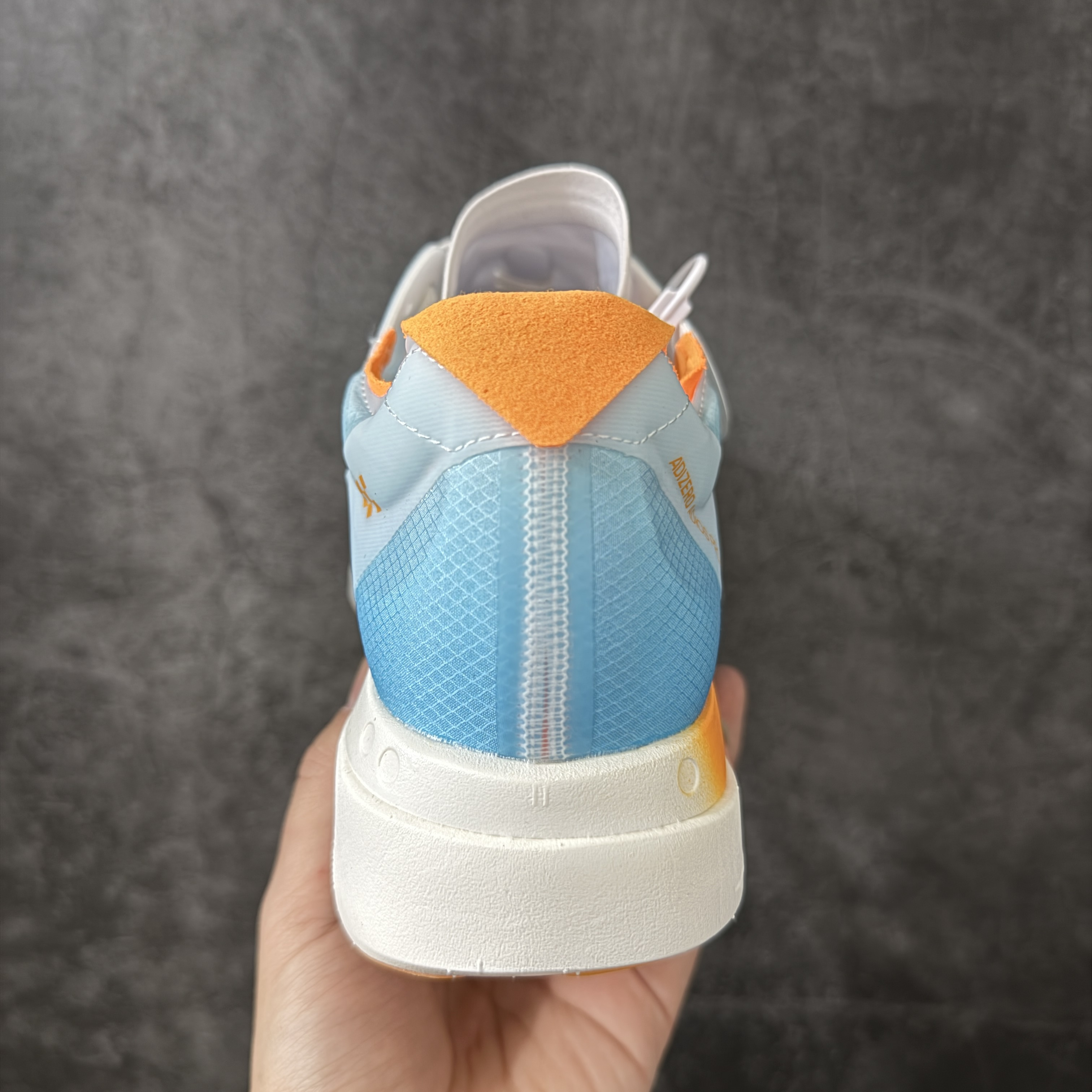 Adizero Adios Pro 4  低筒 舒适百搭 防滑耐磨 马拉松 训练竞速 跑步鞋 女款 男款 波鞋 冰蓝橙 KH6360